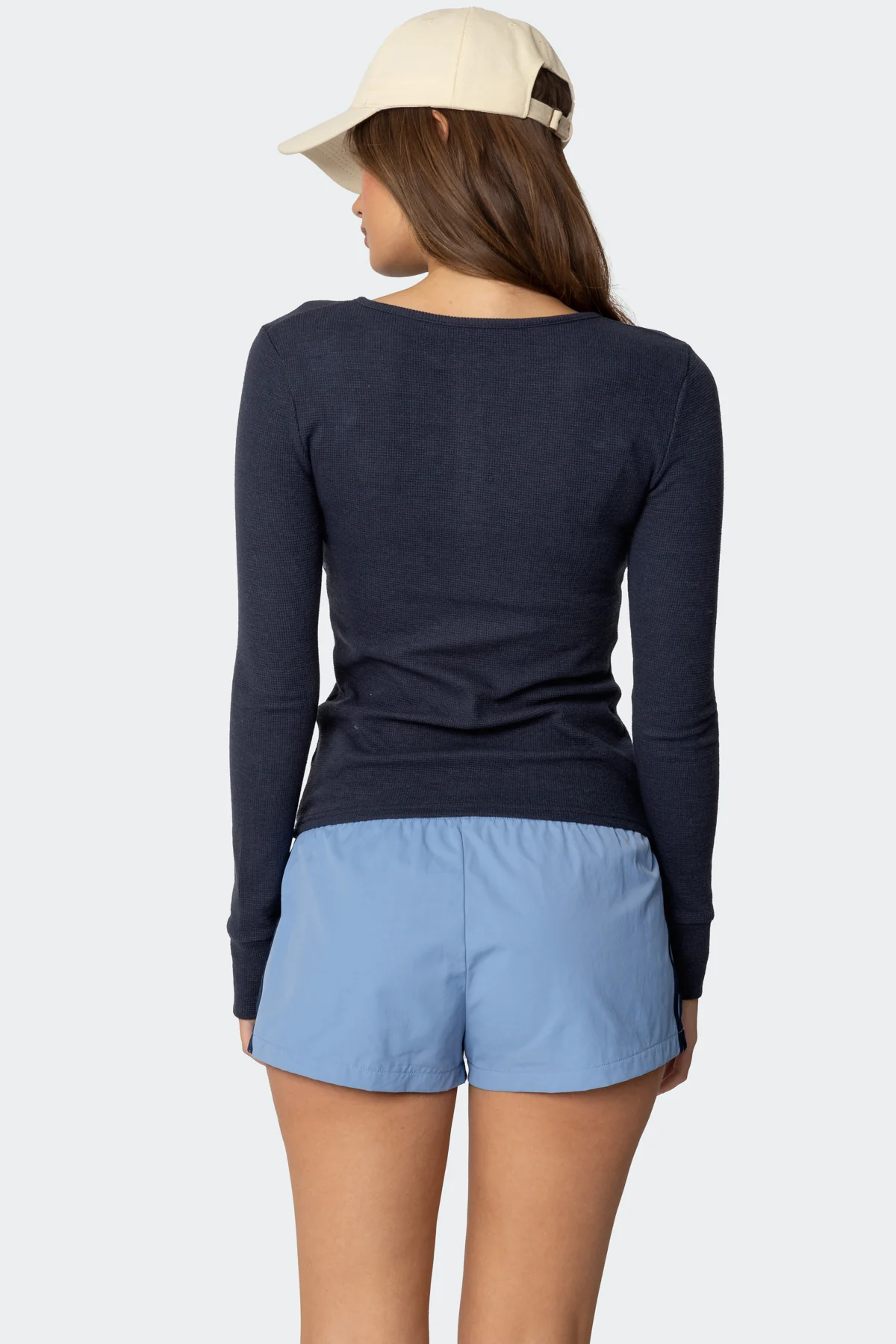 Helaine Waffle Henley T Shirt - Image 5