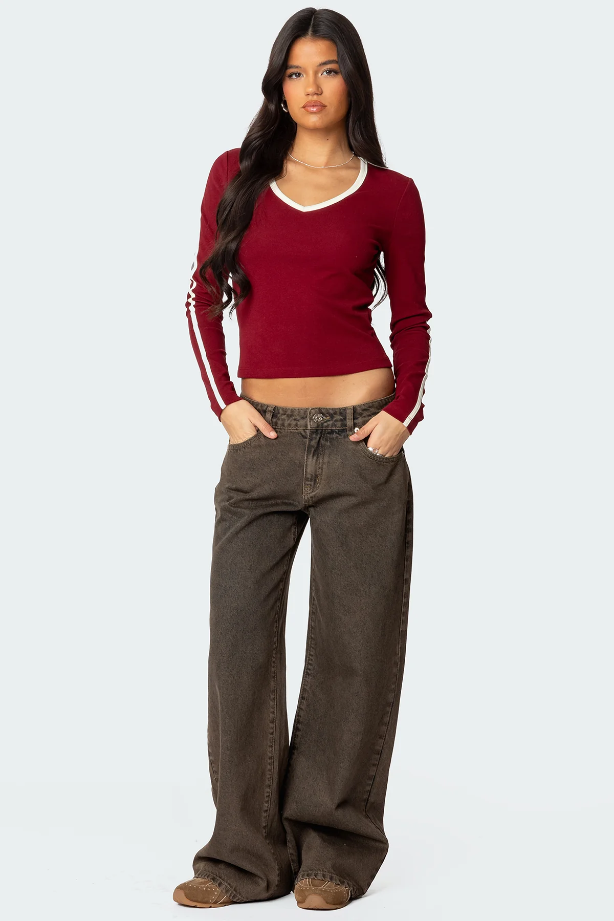 Zahra Mud Wash Low Rise Baggy Jeans - Image 6