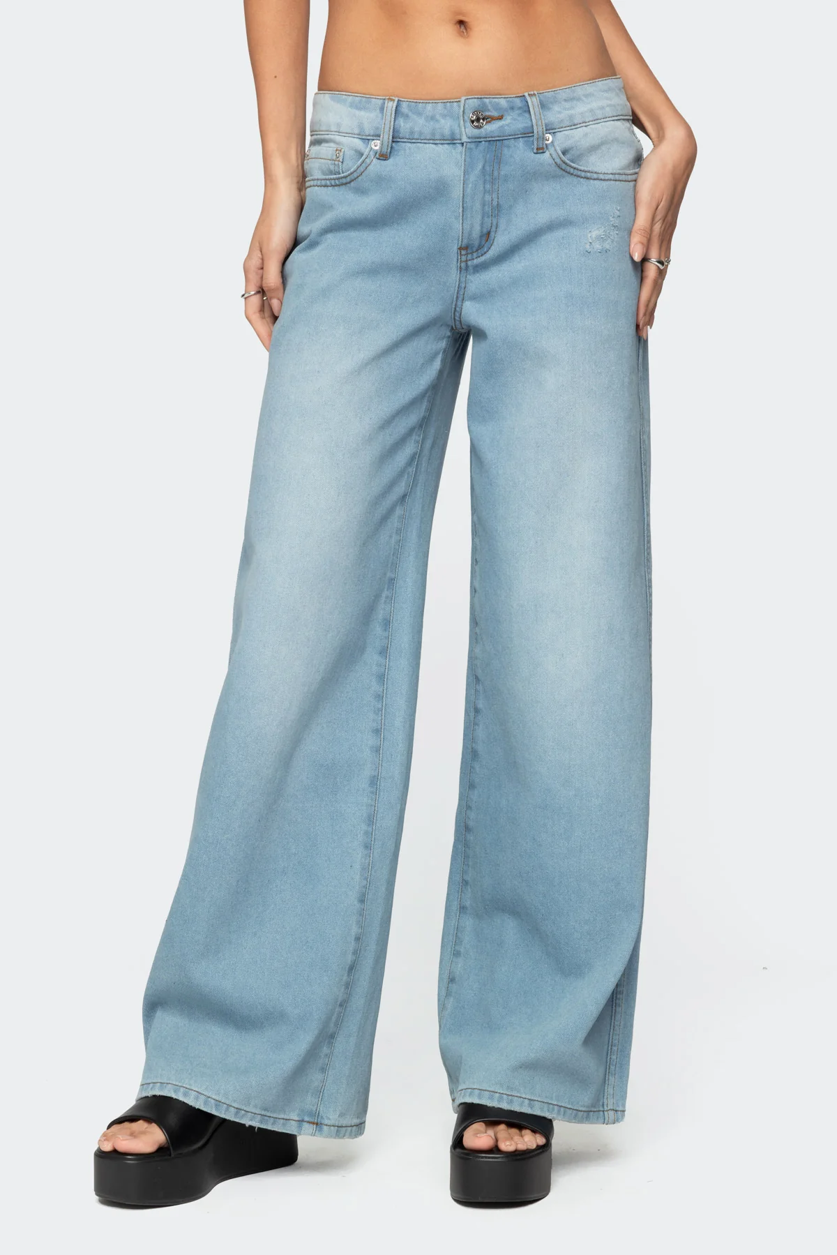 Ripley Distressed Low Rise Baggy Jeans - Image 3
