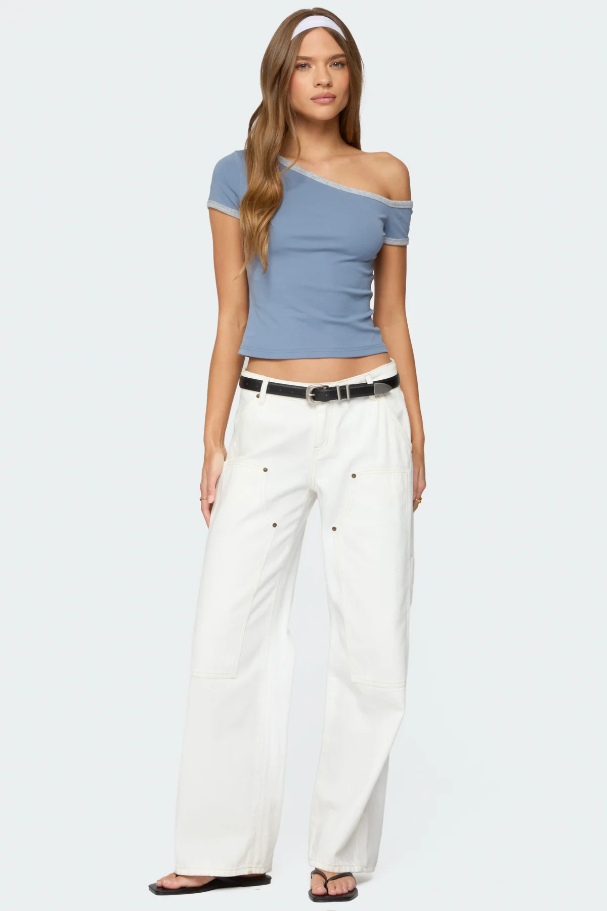 Lorna Contrast Off Shoulder Top - Image 2