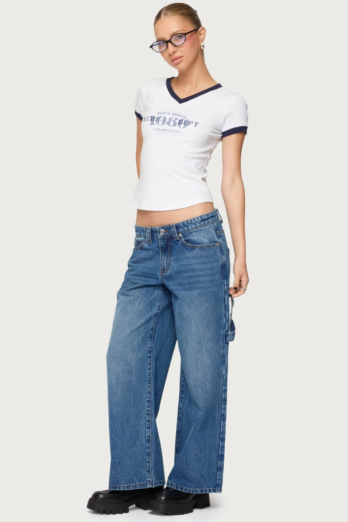 Petite Carpenter Low Rise Baggy Jeans - Image 4