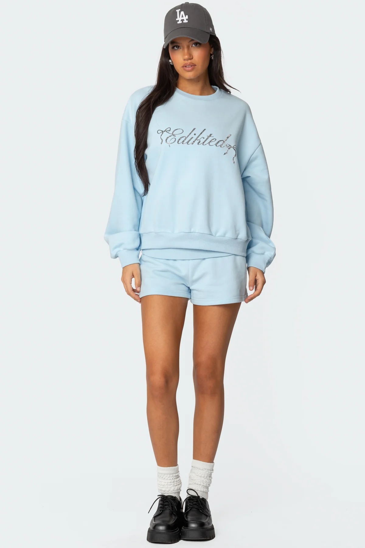 Super Edikted Fold Over Sweat Shorts - Image 5