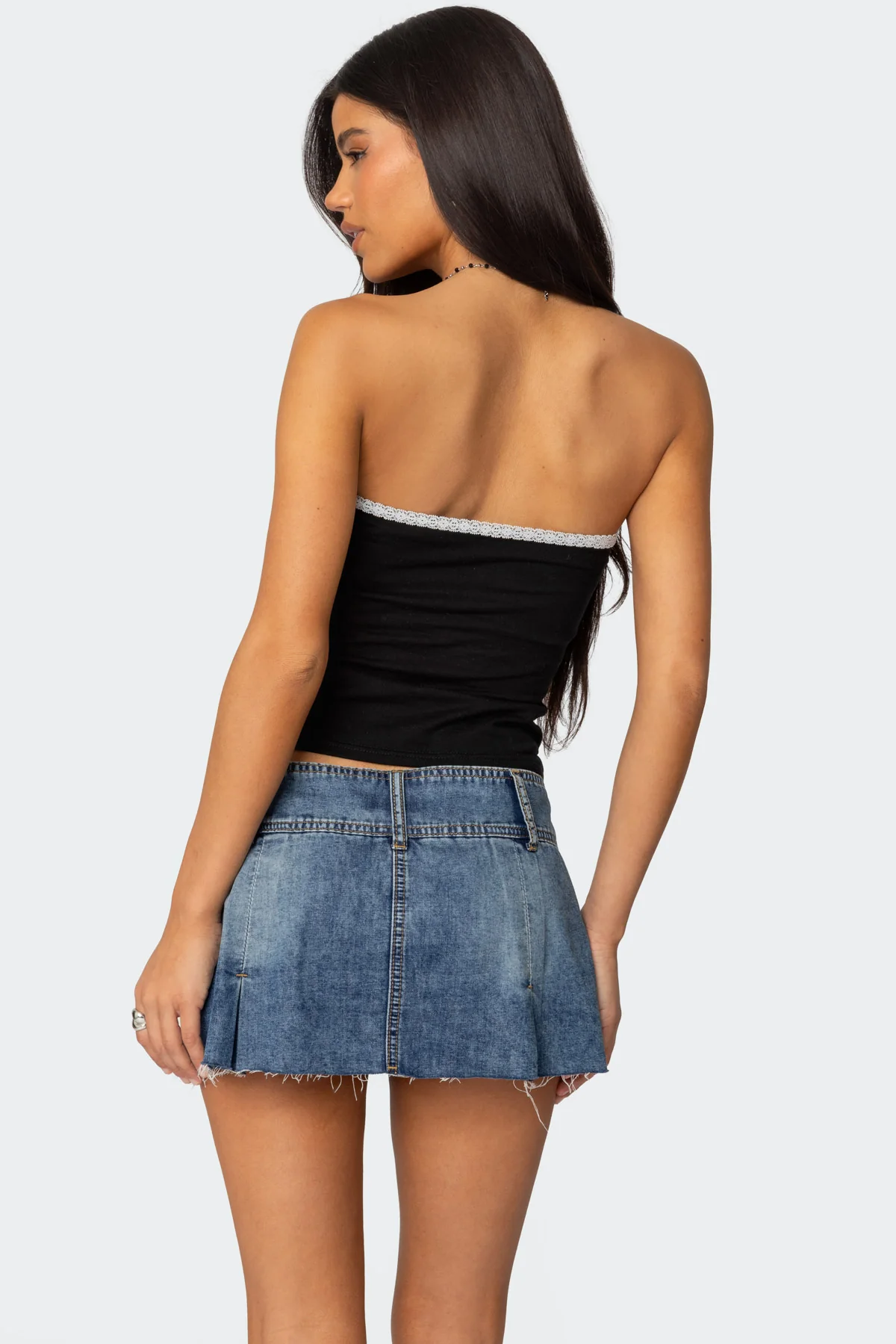 Enora Embroidered Rose Tube Top - Image 5
