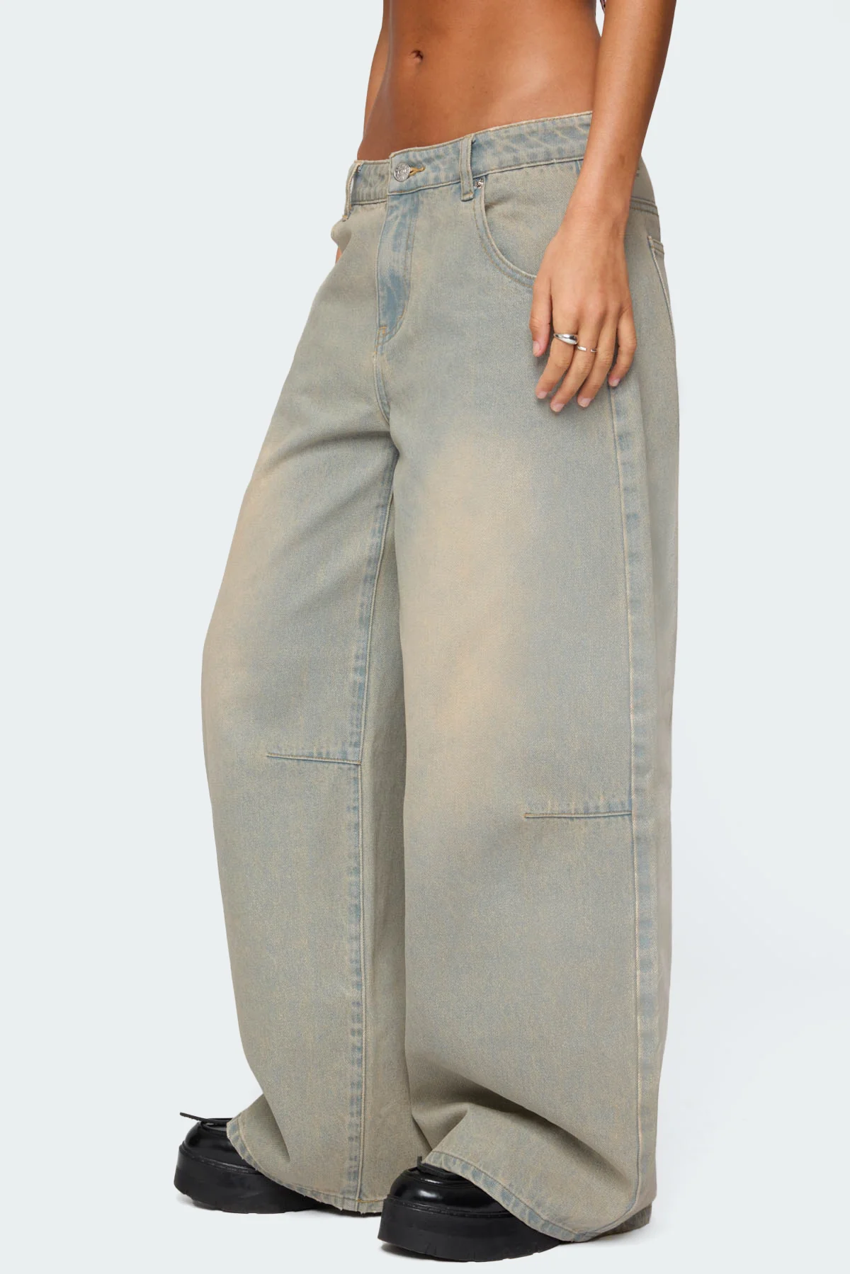 Santi Low Rise Baggy Jeans - Image 3