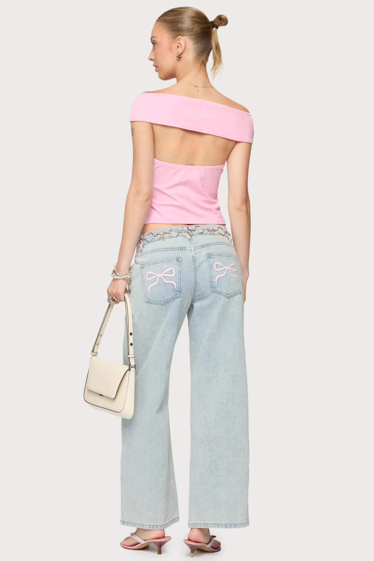 Mikkey Cut Out Off Shoulder Top - Image 2