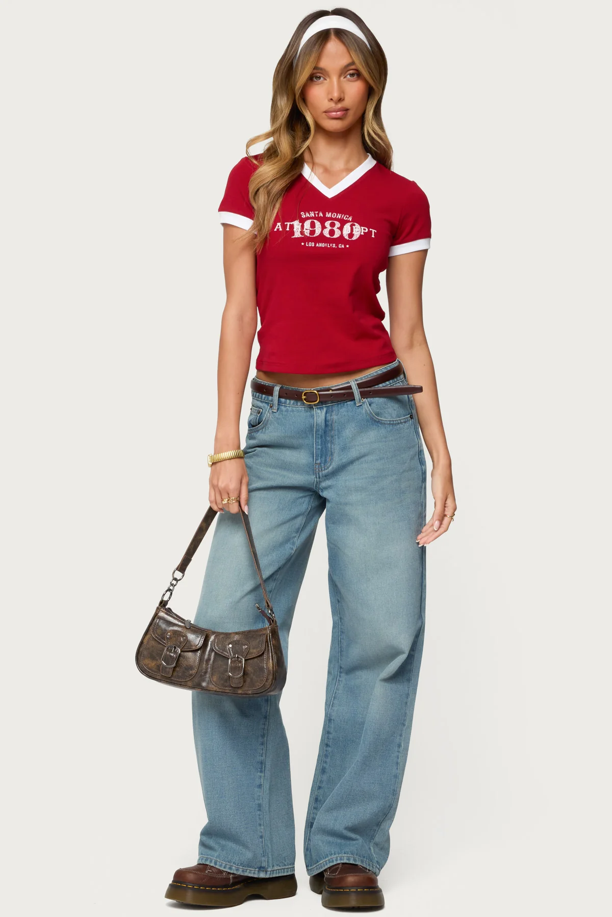 Santa Monica V Neck T Shirt - Image 2