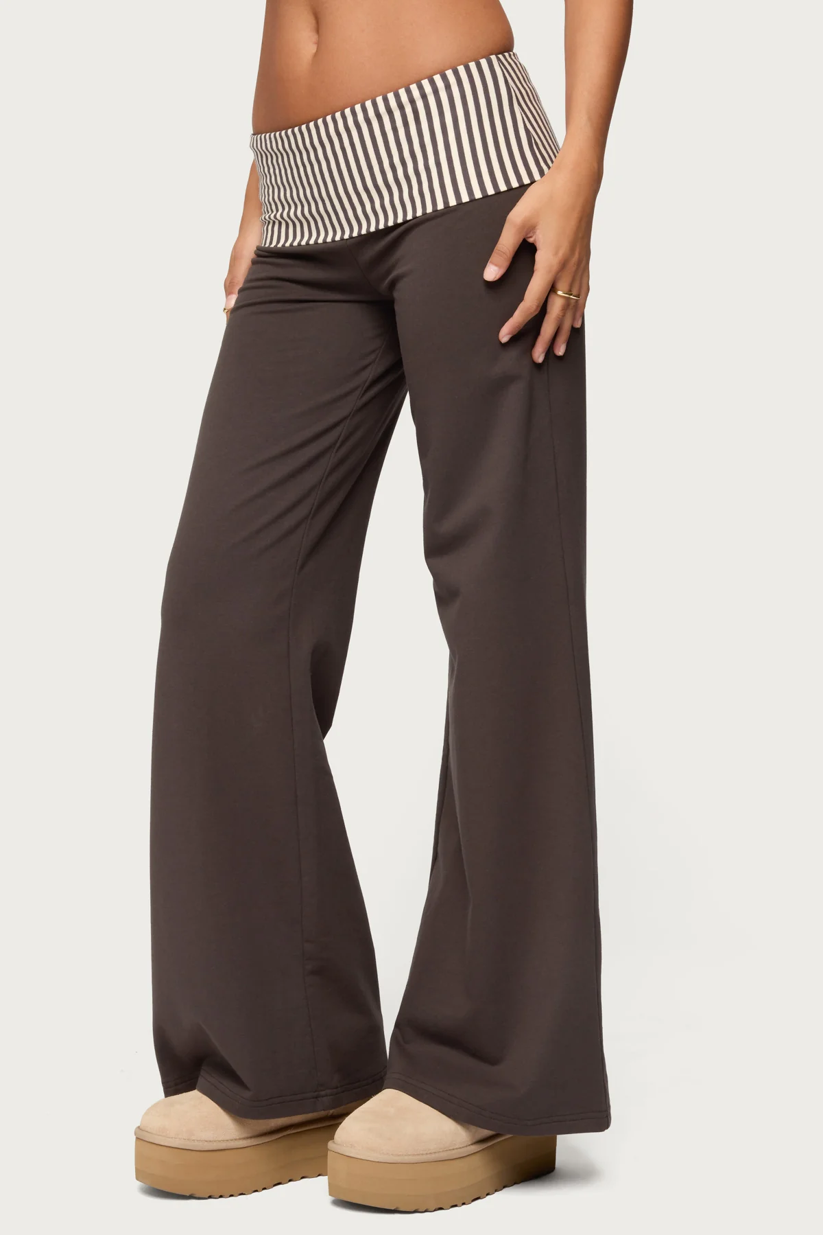 Meshey Striped Foldover Pants - Image 4