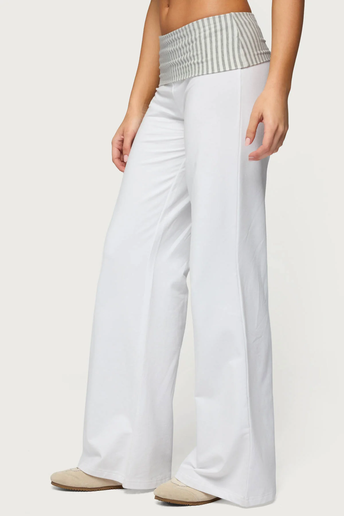 Meshey Striped Foldover Pants - Image 3