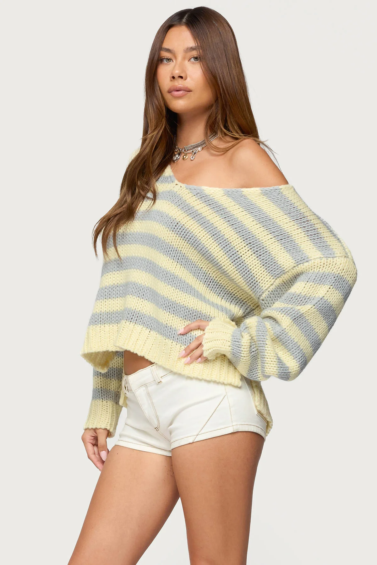 Eugenie Oversized Striped Sweater - Image 3