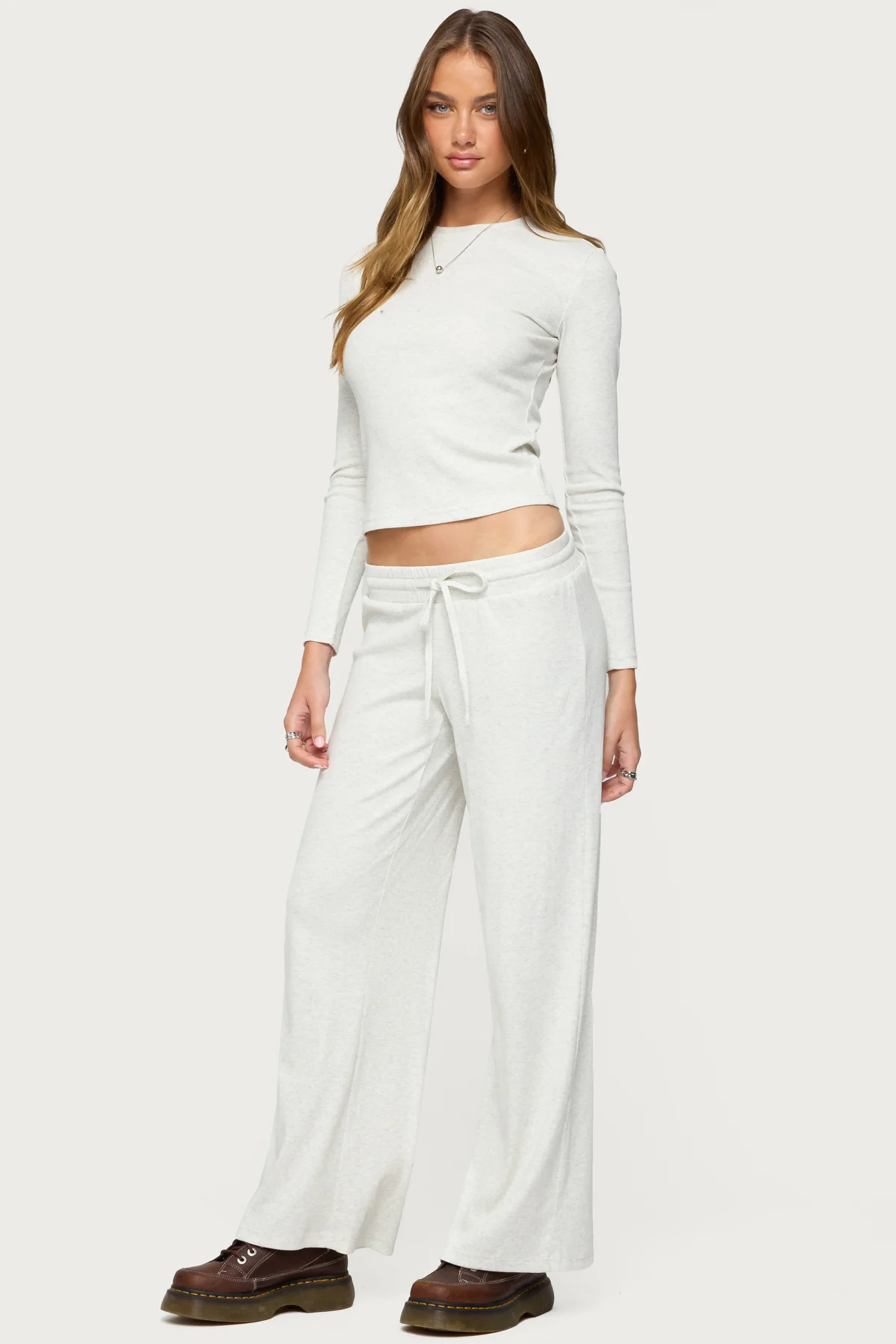 Cicilia Long Sleeve Ribbed T Shirt - Image 4