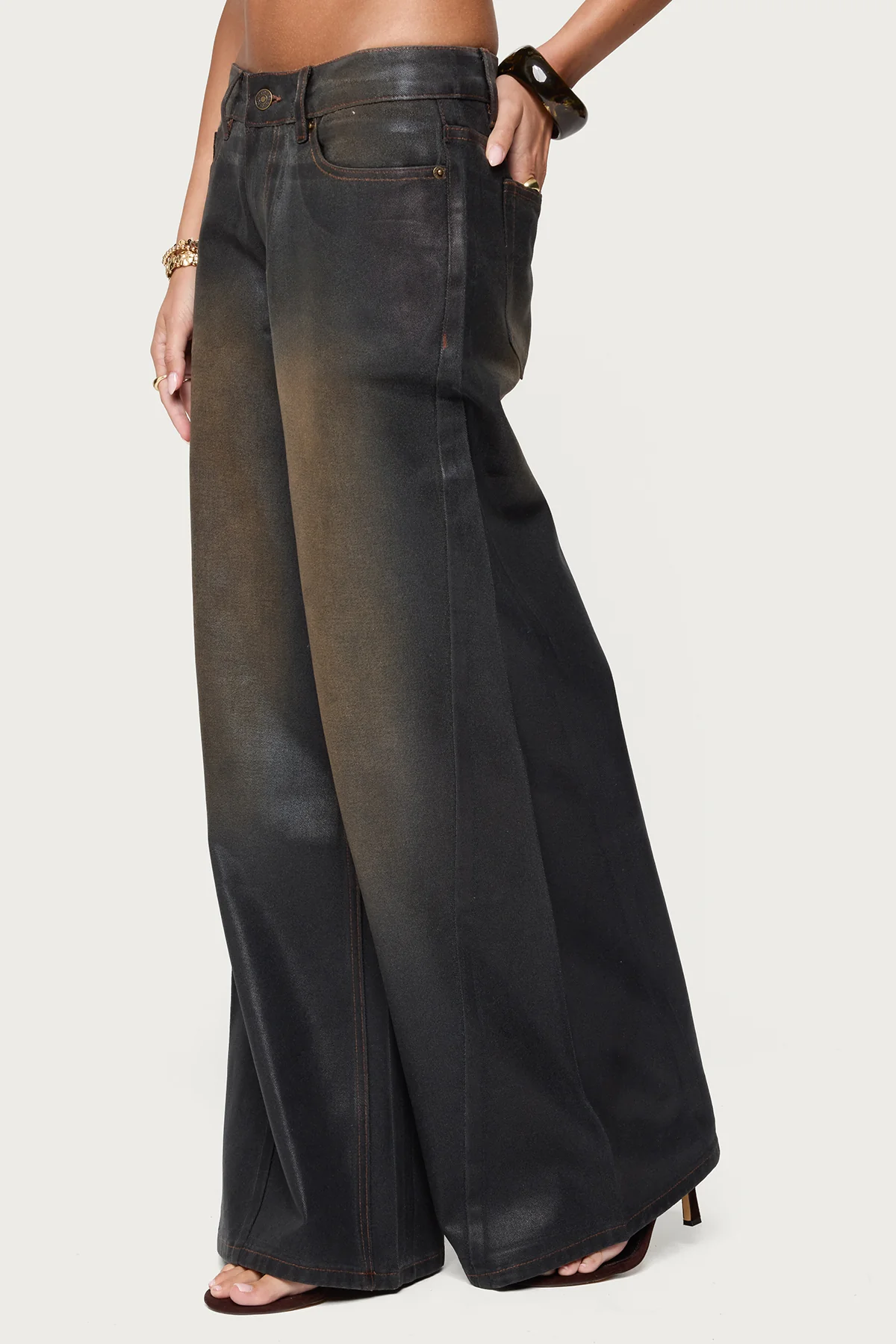 Saharah Mud Wash Low Rise Baggy Jeans - Image 4
