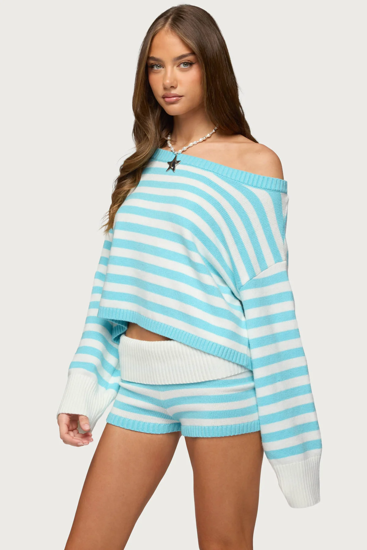 Saphi Striped Oversized Knit Sweater - Image 3