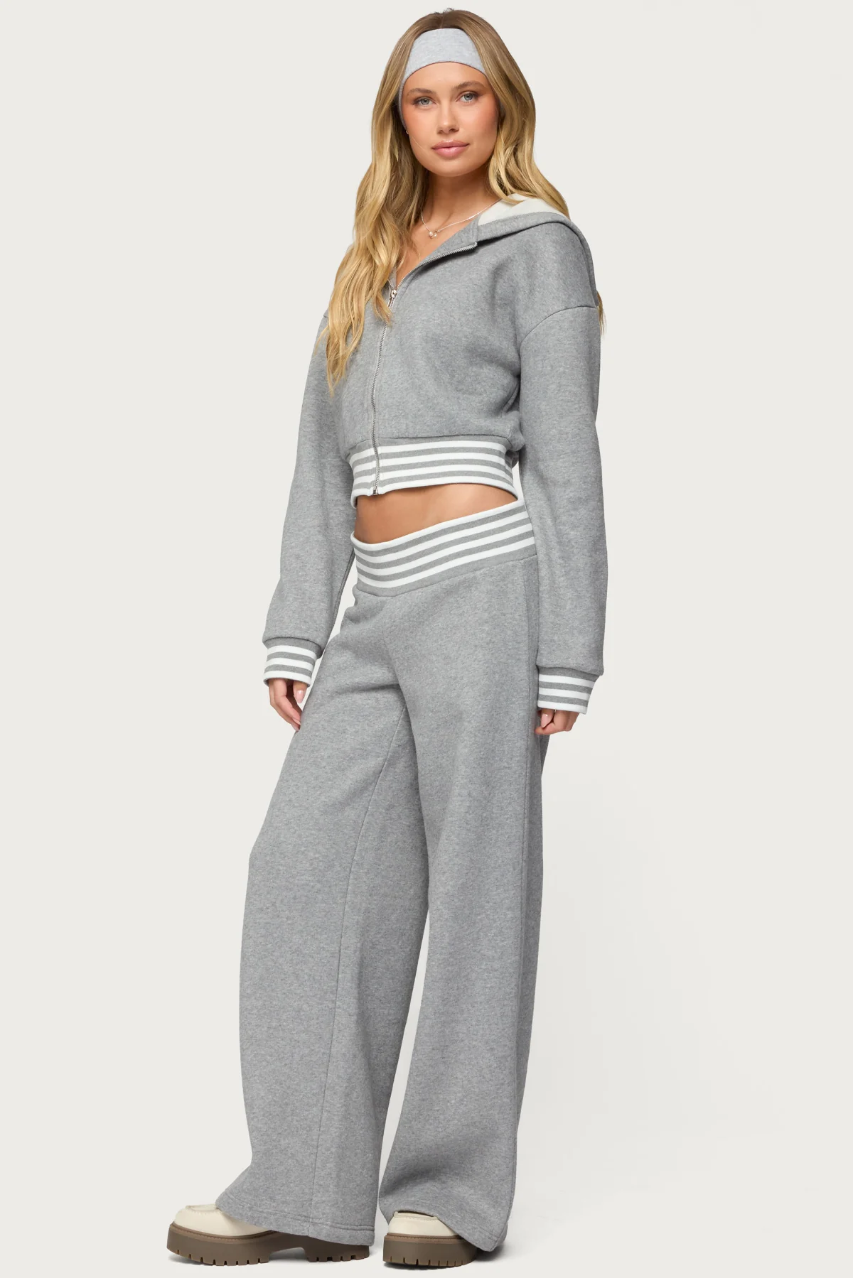Eloura Stripey Zip Up Hoodie - Image 4