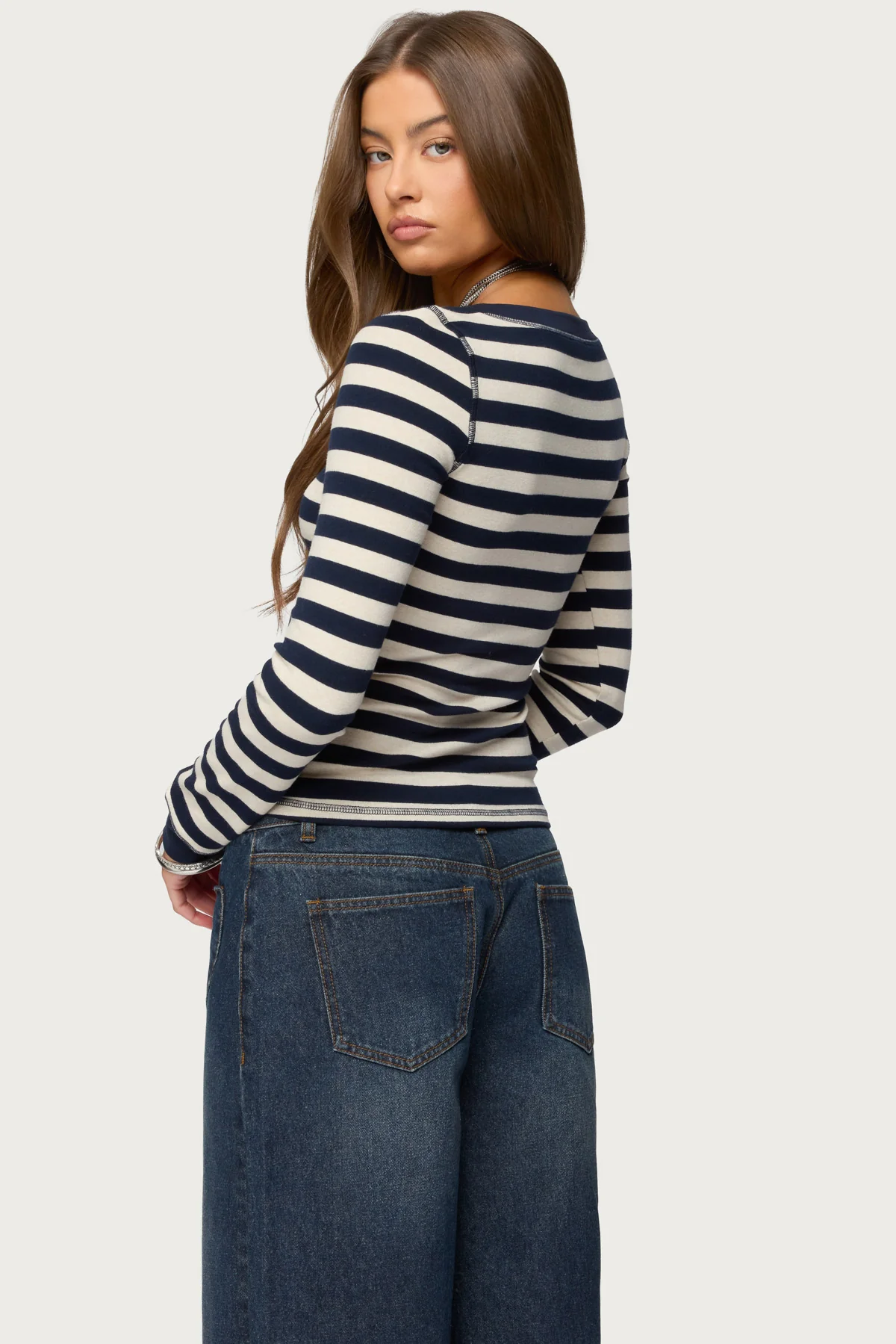Rainey Striped Long Sleeve Top - Image 5