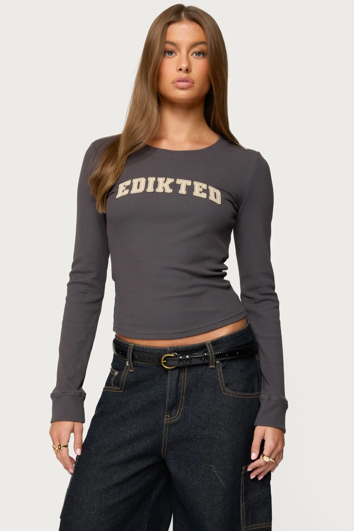 Essential Edikted Ribbed T Shirt