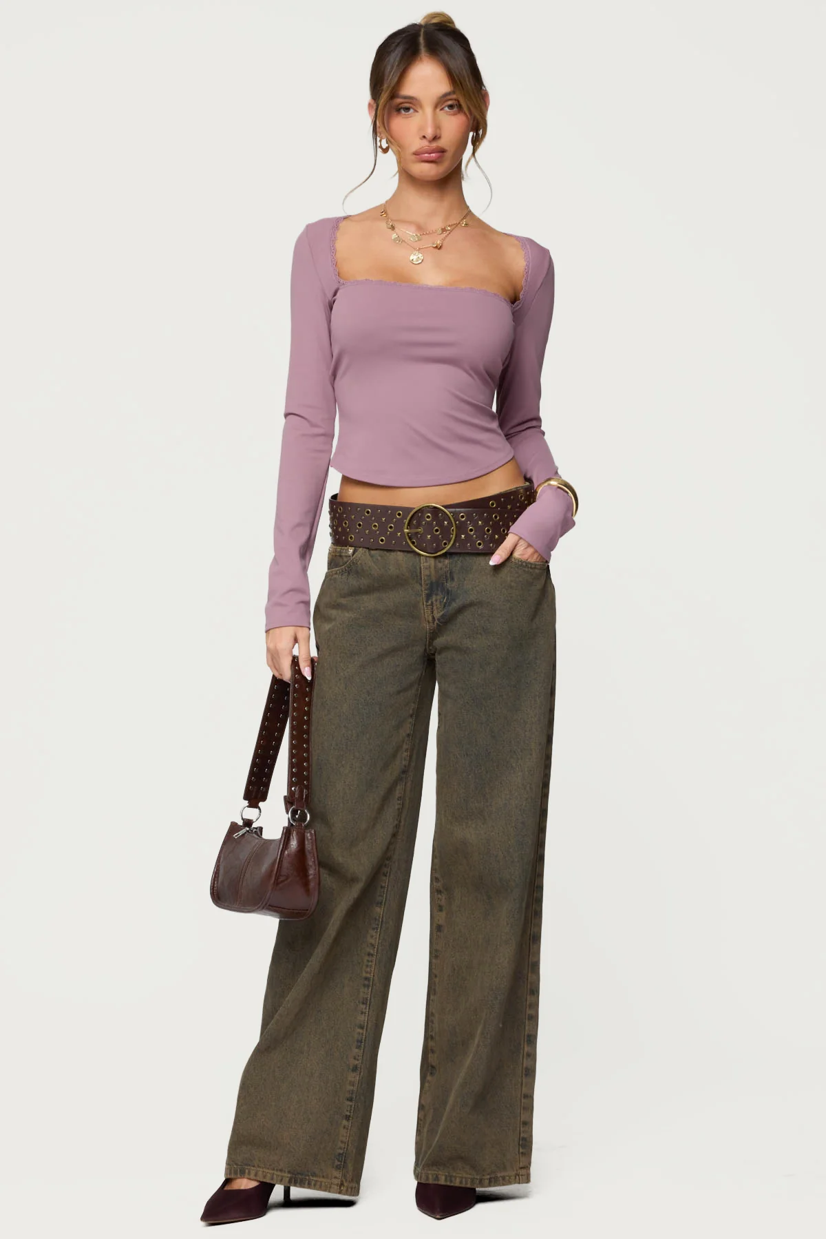 Polly Lacey Tie Back Top - Image 2