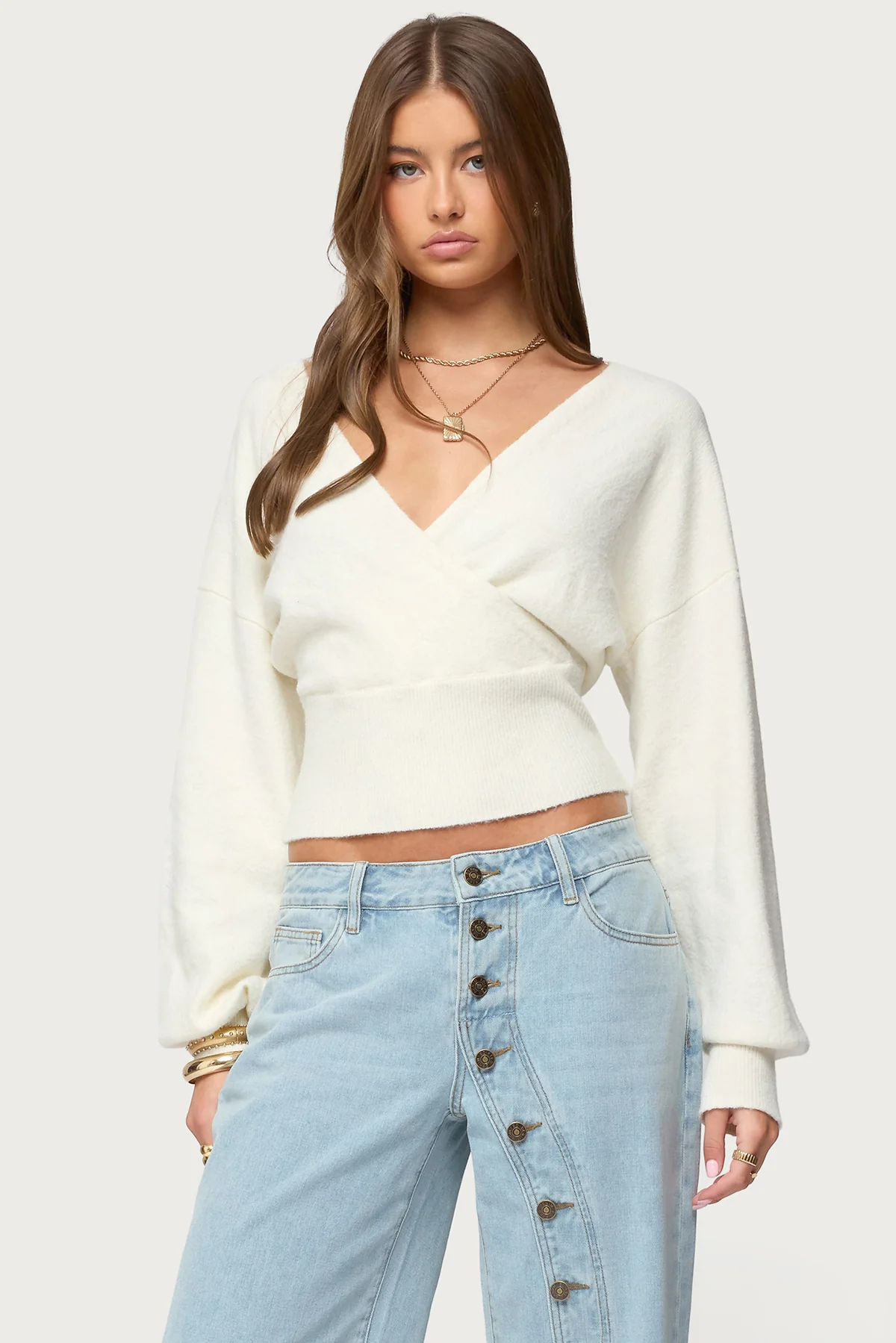 Lillia V Neck Wrap Sweater - Image 2