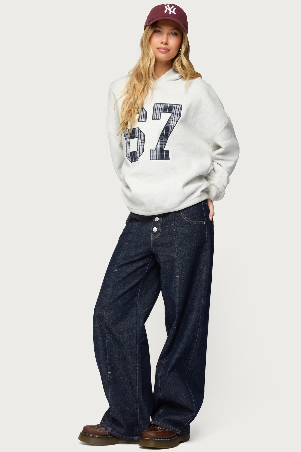 Gali Plaid 67 Oversized Hoodie - Image 3
