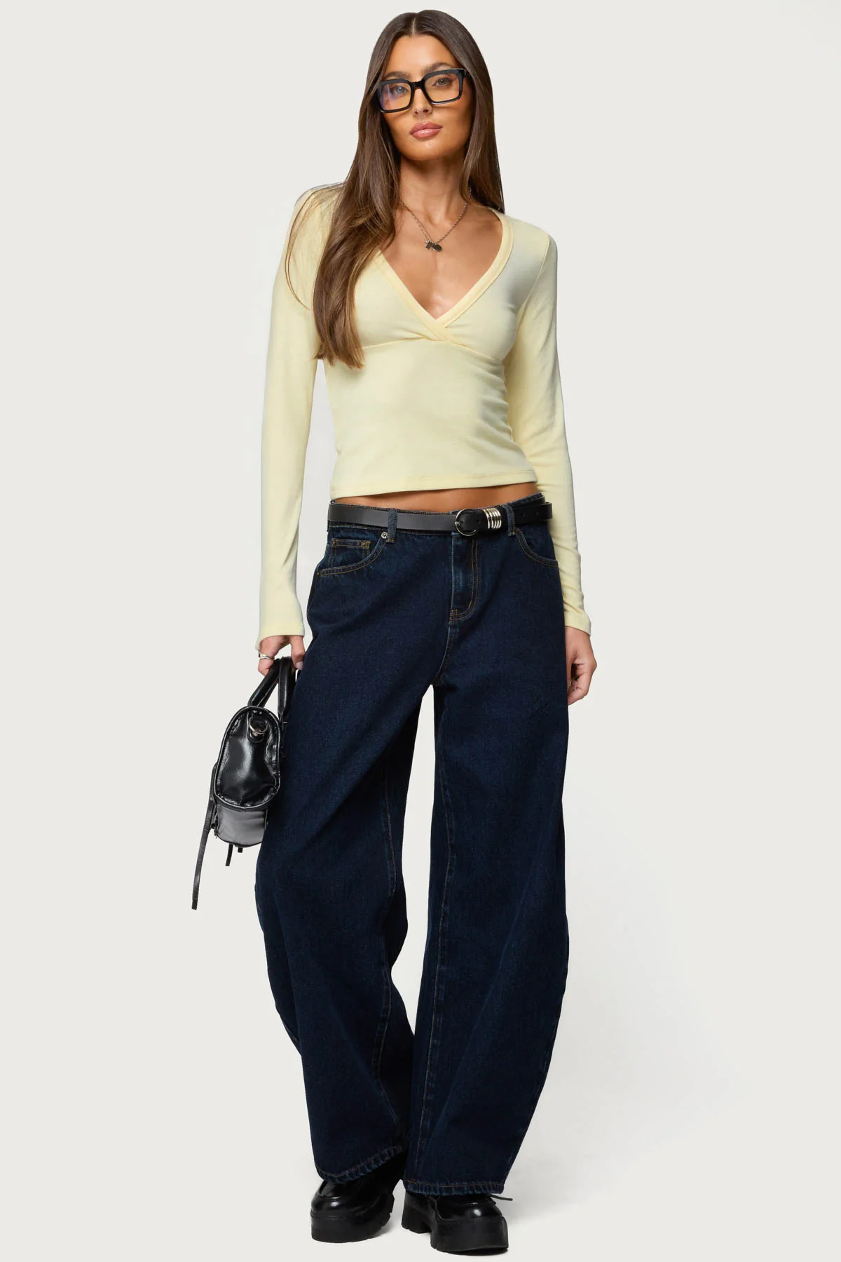 Doron V Neck Long Sleeve Top - Image 2