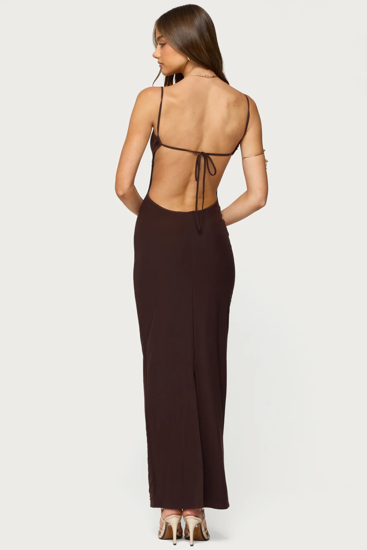 Shanna Backless Mesh Maxi Dress - Image 2