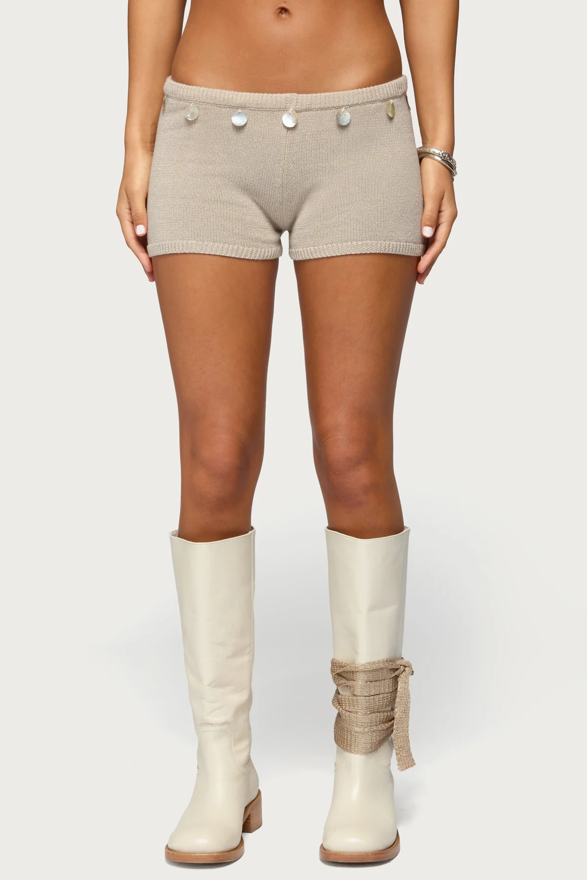 Nicca Iridescent Knit Shorts - Image 2