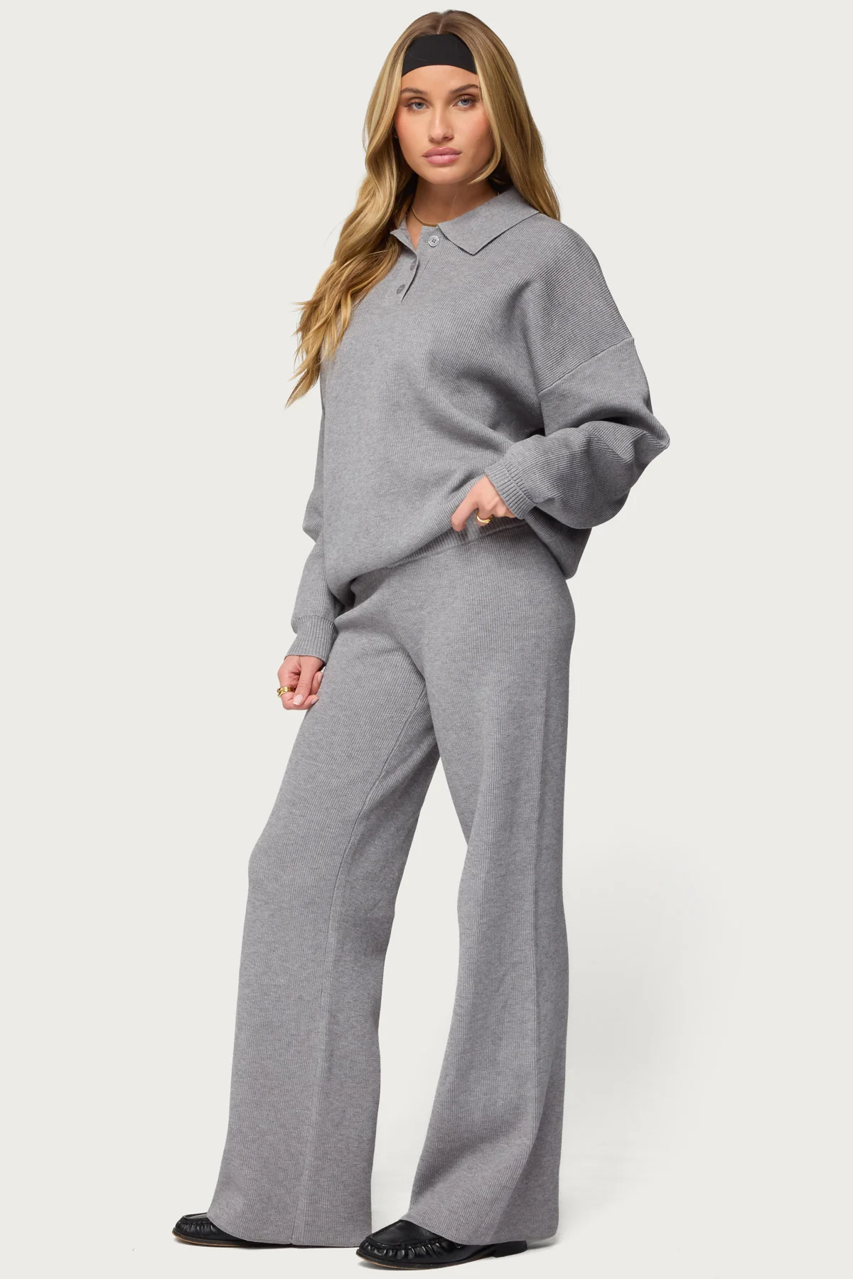 Lorie Wide Leg Knit Pants - Image 3