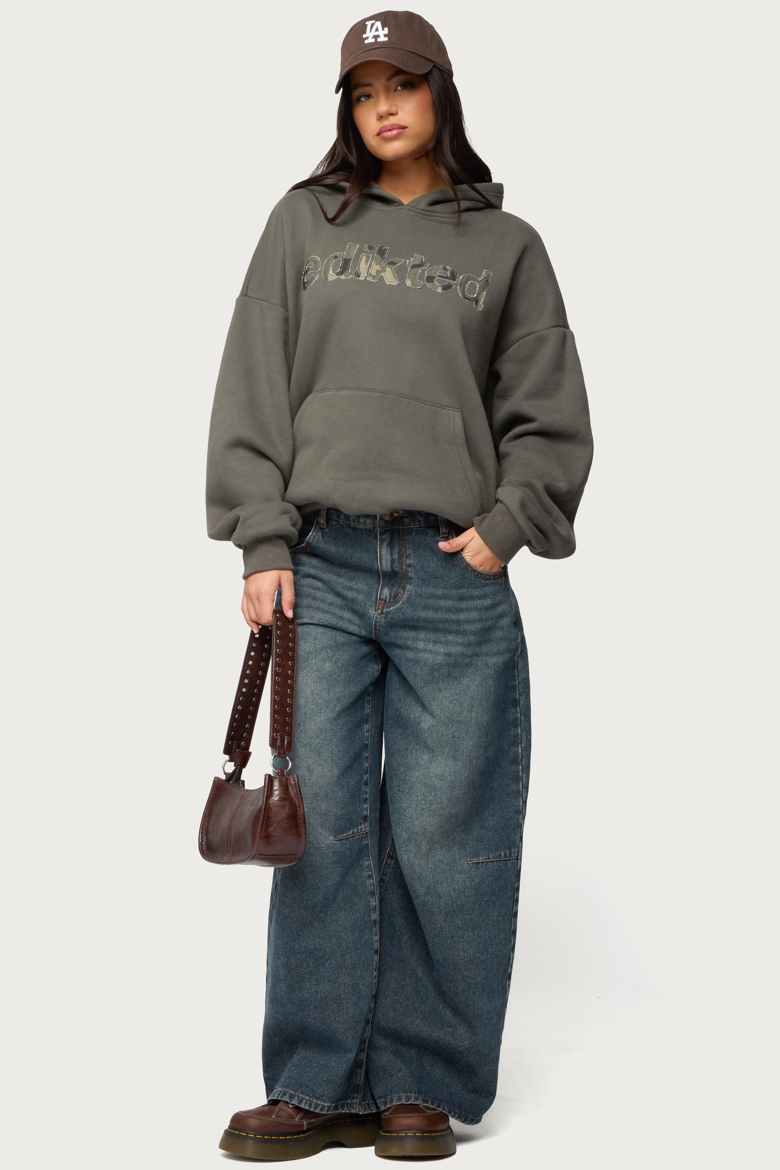 Camo Cutie Edikted Oversized Hoodie - Image 2
