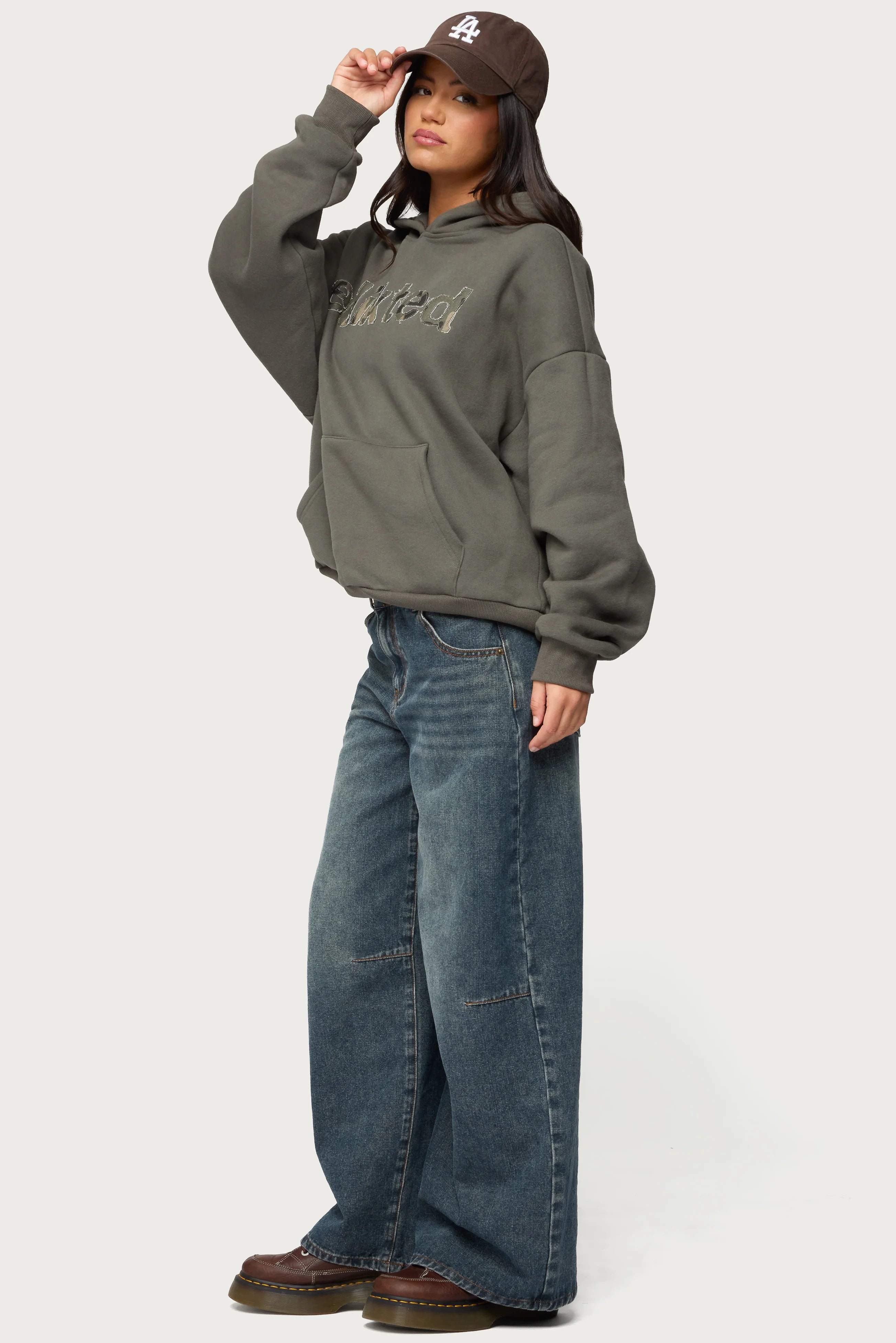 Camo Cutie Edikted Oversized Hoodie - Image 5