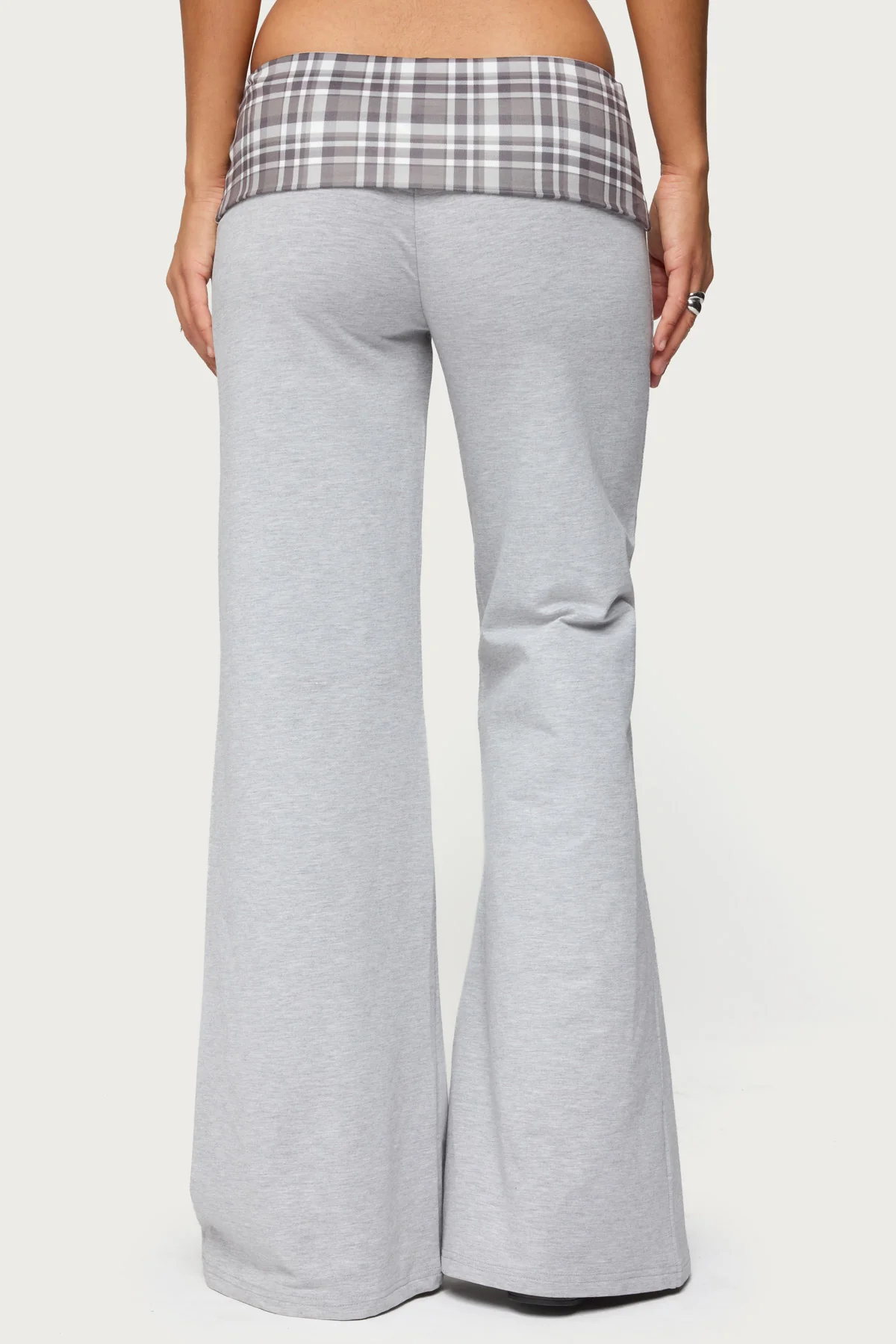 Kimmy Plaid Foldover Waist Pants - Image 3