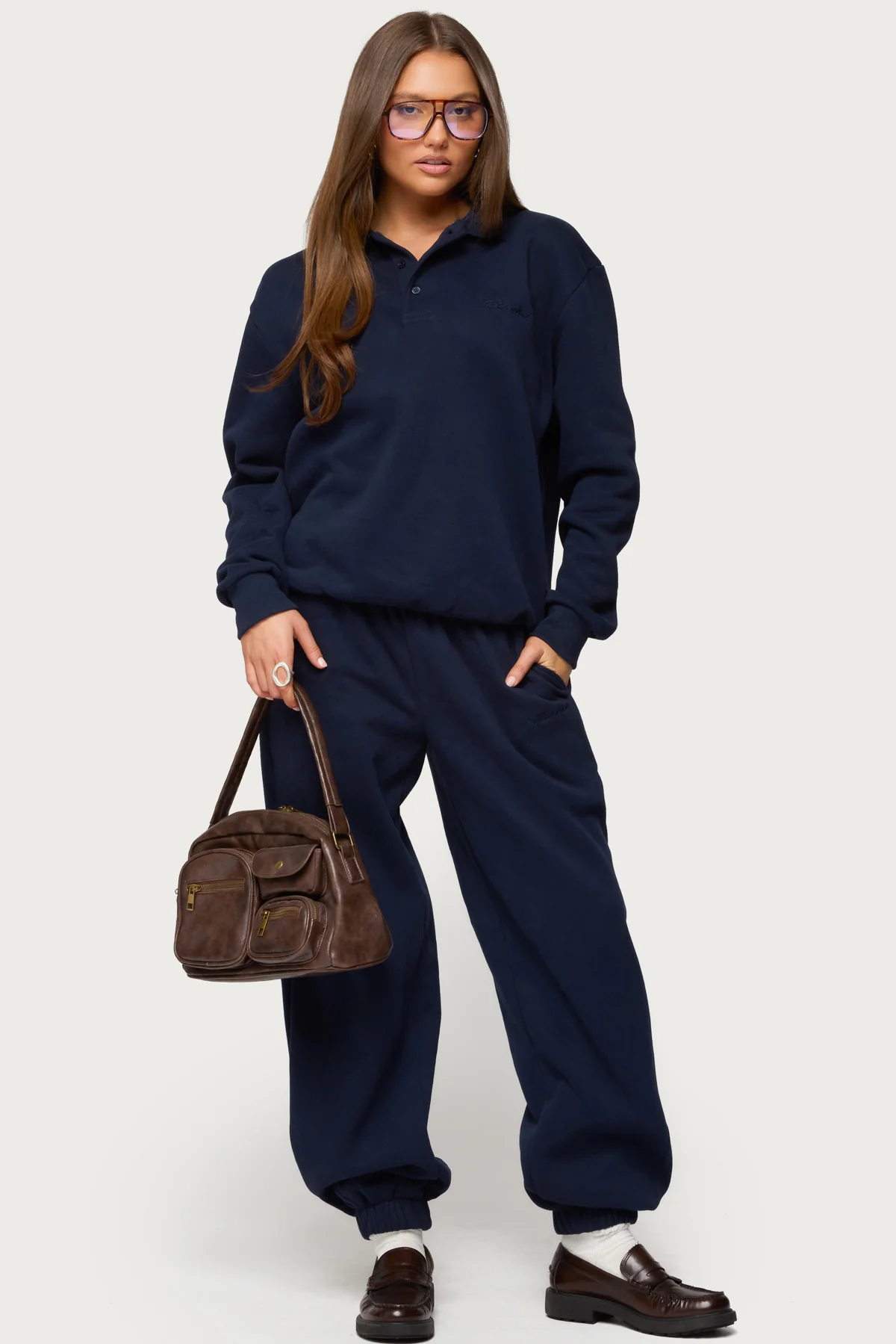 Jayce Oversized Edikted Polo Sweatshirt - Image 2