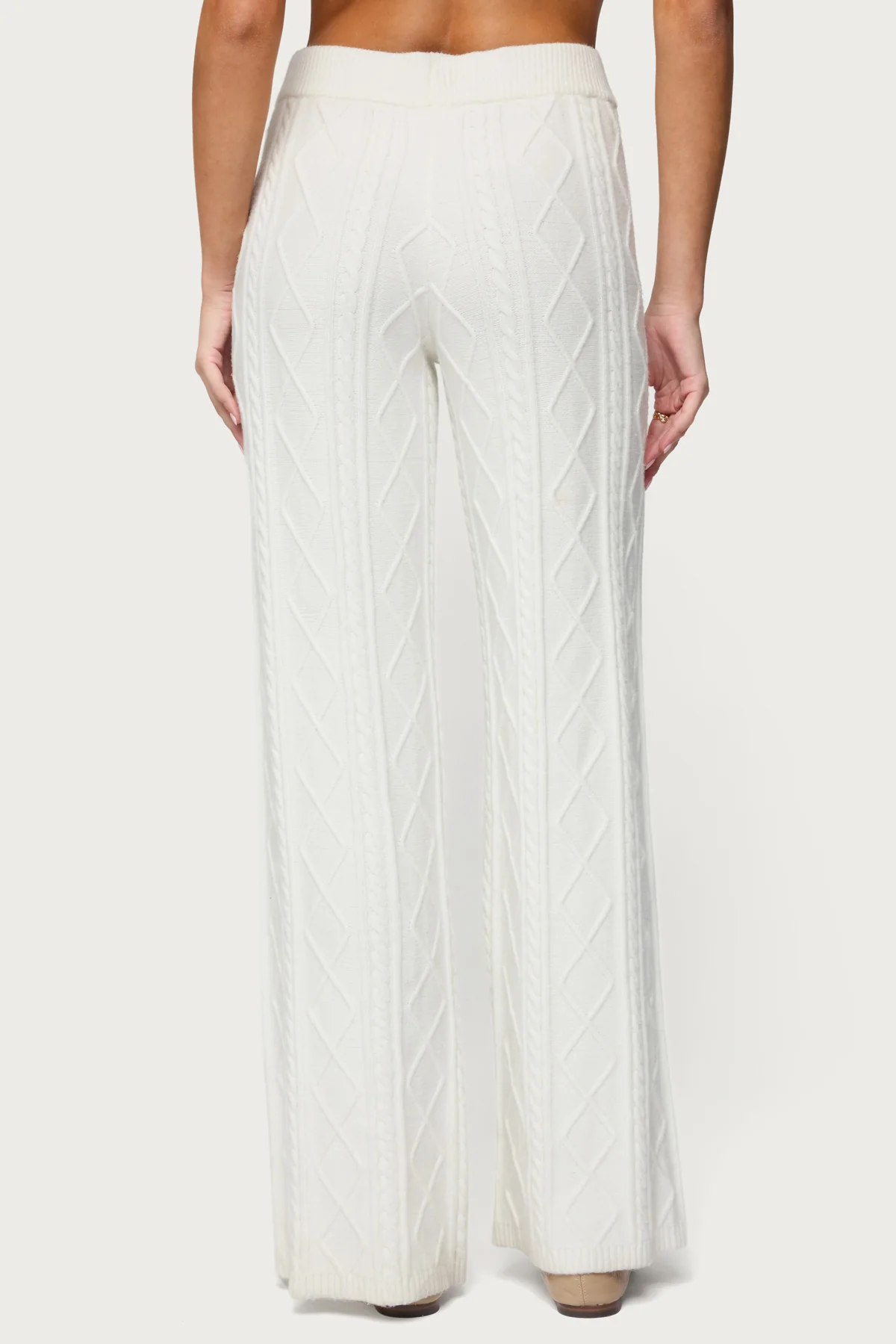 Louise Straight Leg Cable Knit Pants - Image 4