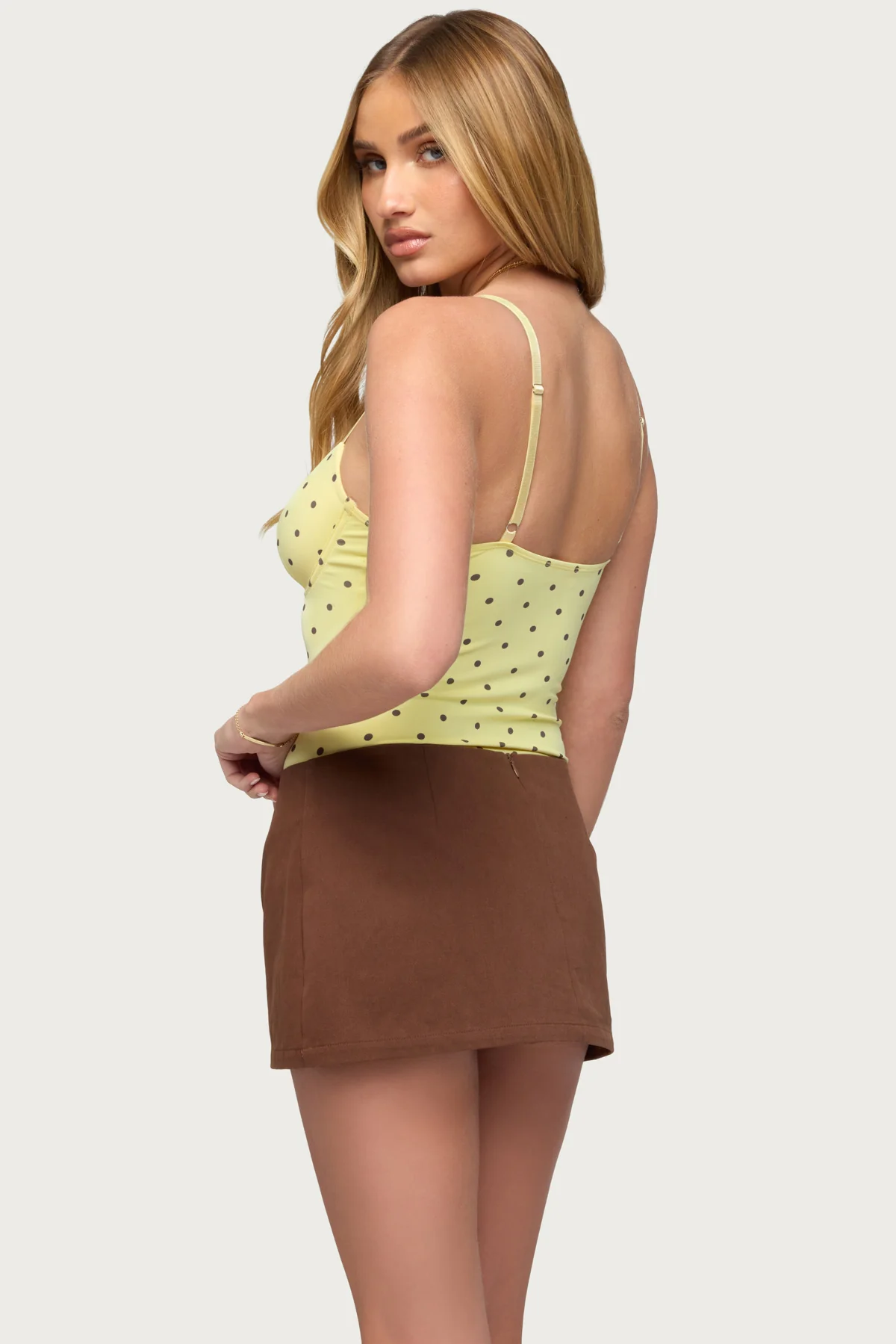 Gabriana Polka Dot Cupped Bodysuit - Image 4