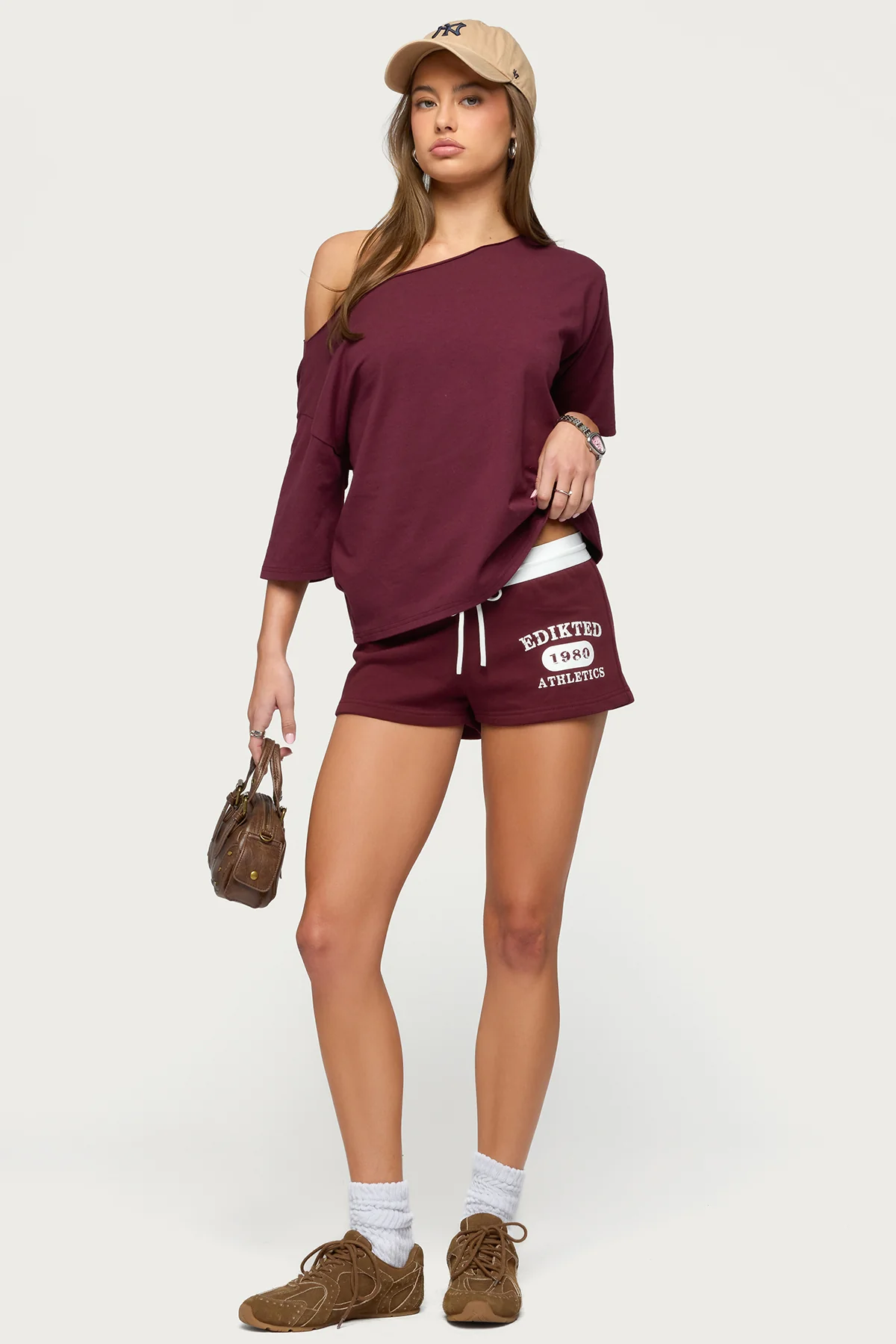Edikted Athlete Contrast Micro Shorts