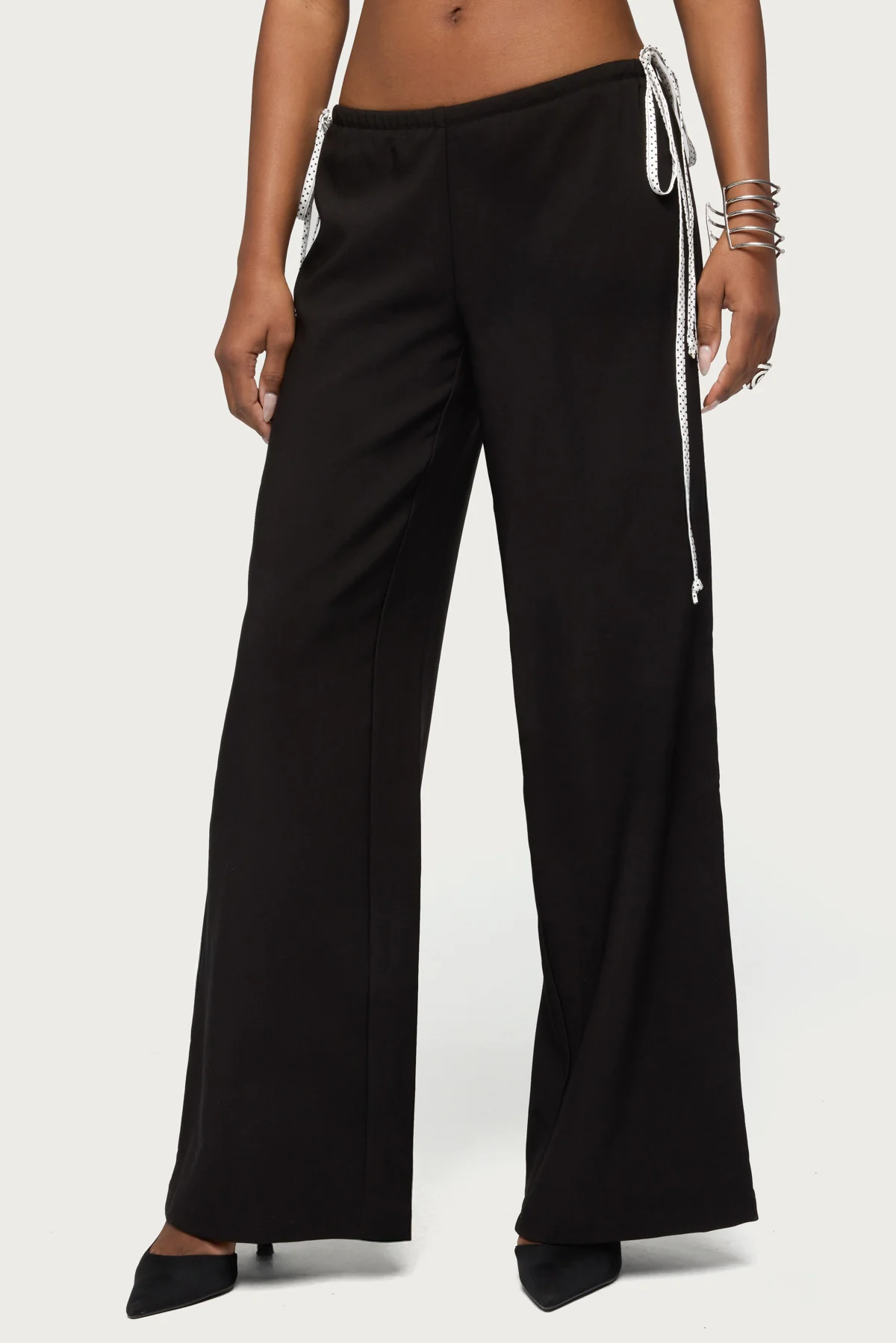 Mikah Dotted Ribbon Wide Leg Pants - Image 2