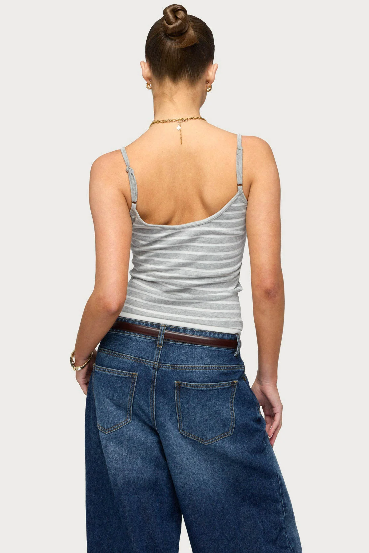 Layered Contrast Striped Tank Top - Image 5