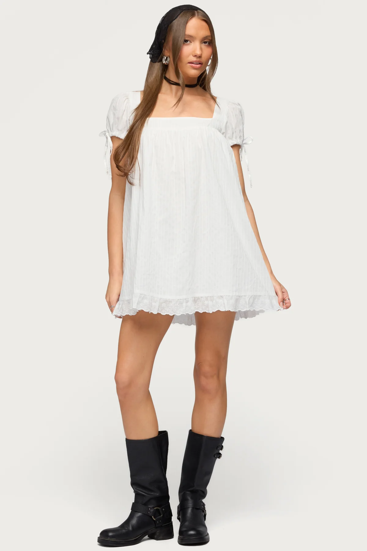 Sepid Striped Cotton Mini Dress - Image 5