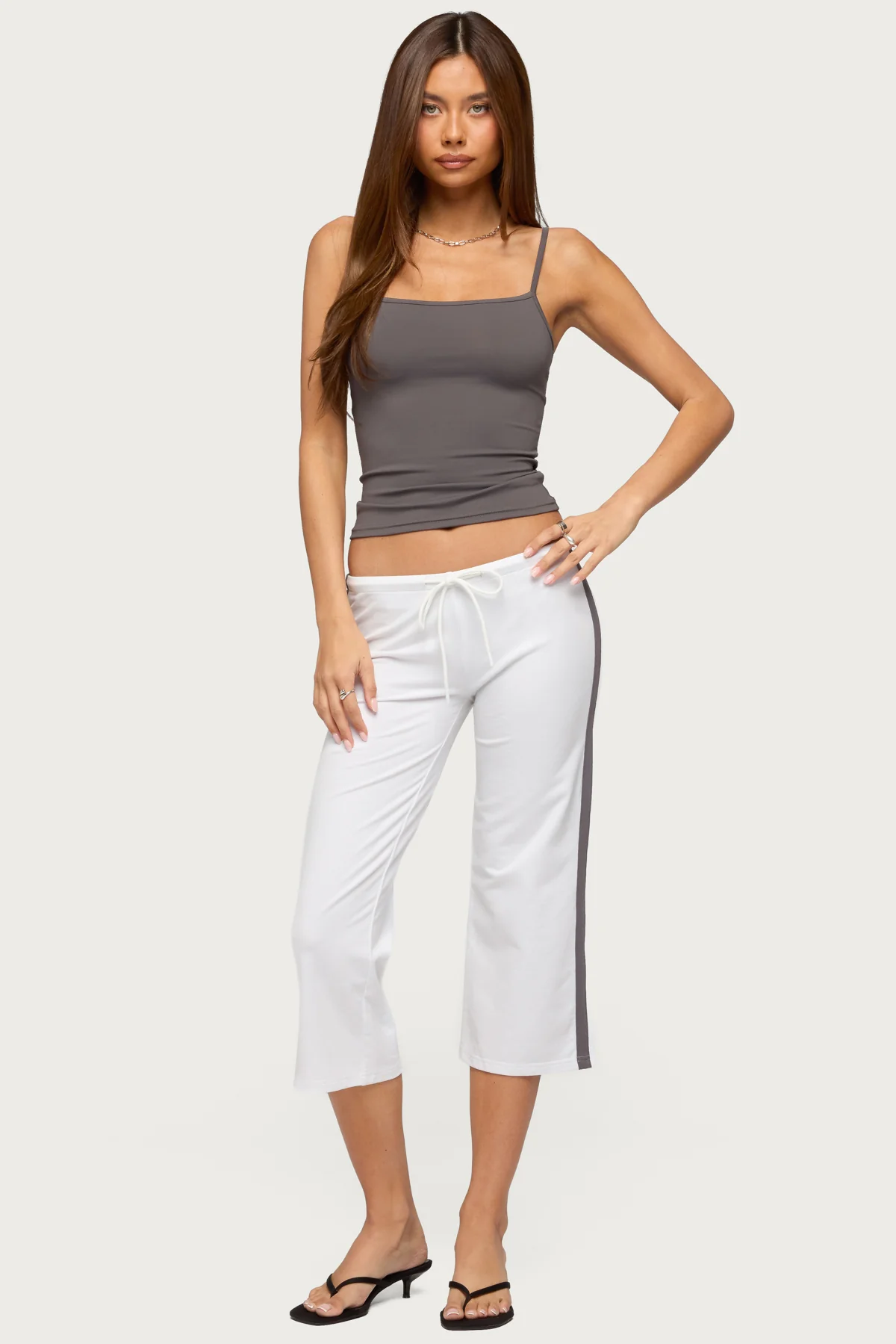 Milene Contrast Terry Capri Pants - Image 6