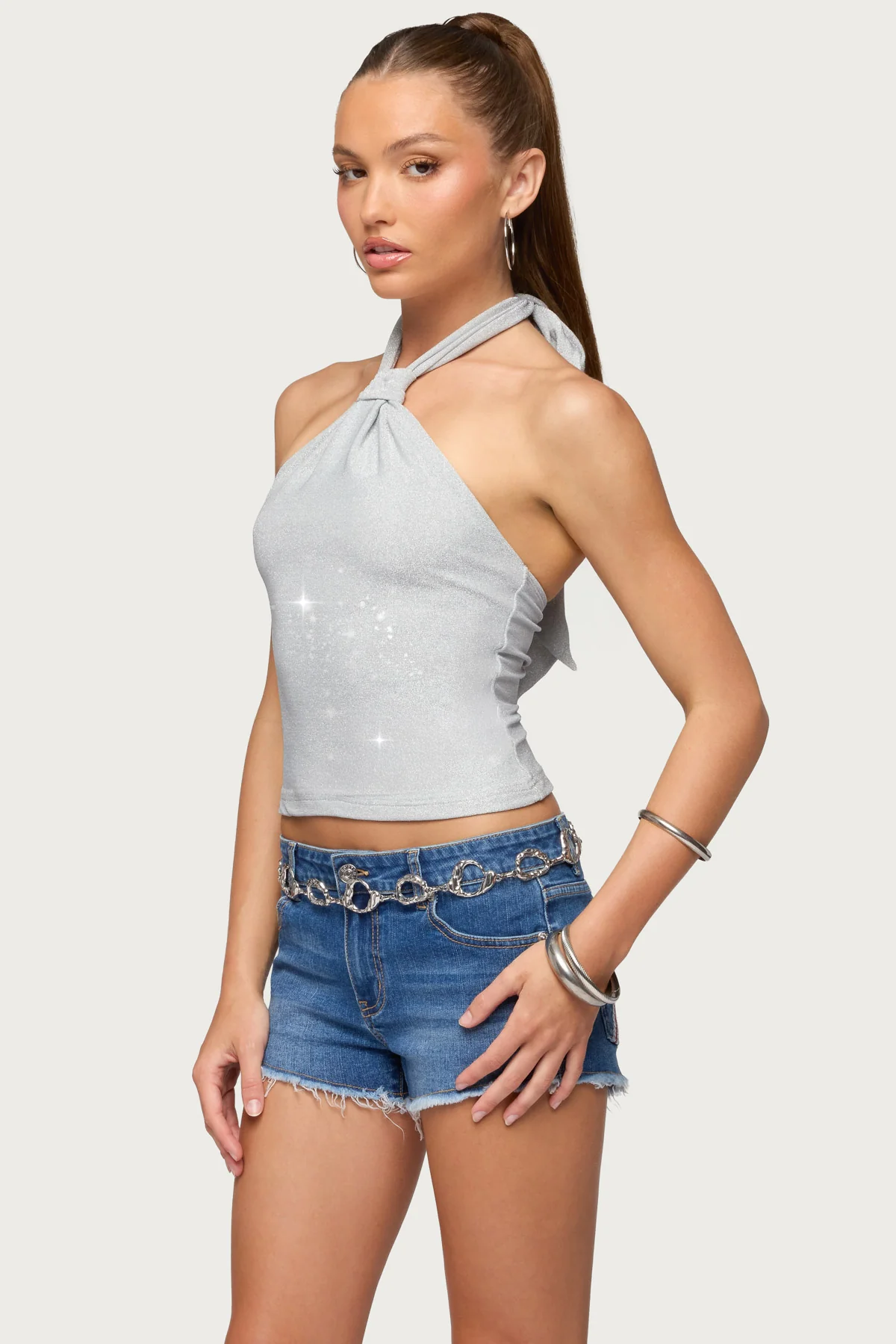 Katalya Glitter Halter Top - Image 3