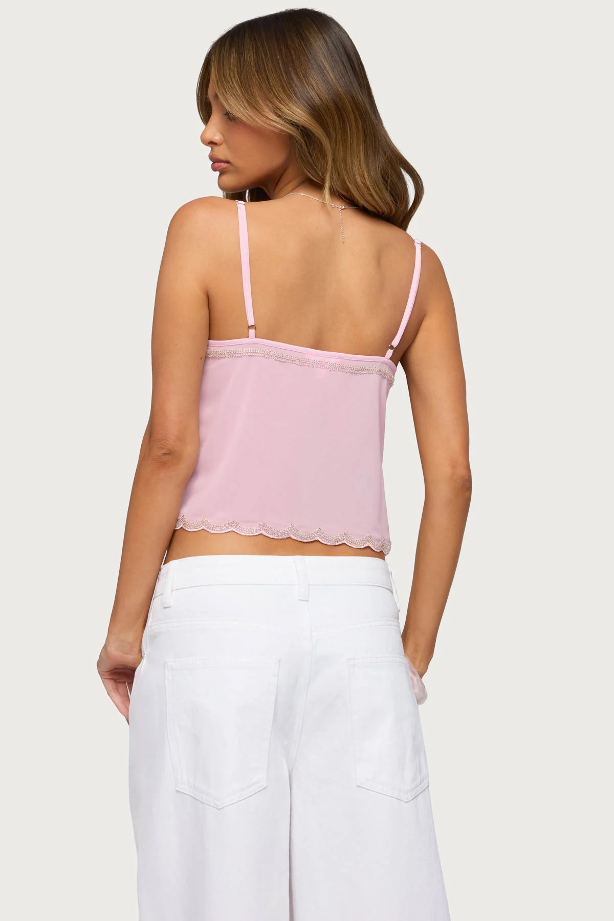 Bead & Sequin Chiffon Tank Top - Image 5