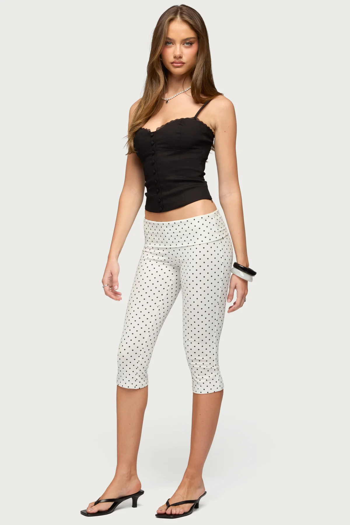 Helenna Button Front Lace Up Top - Image 4