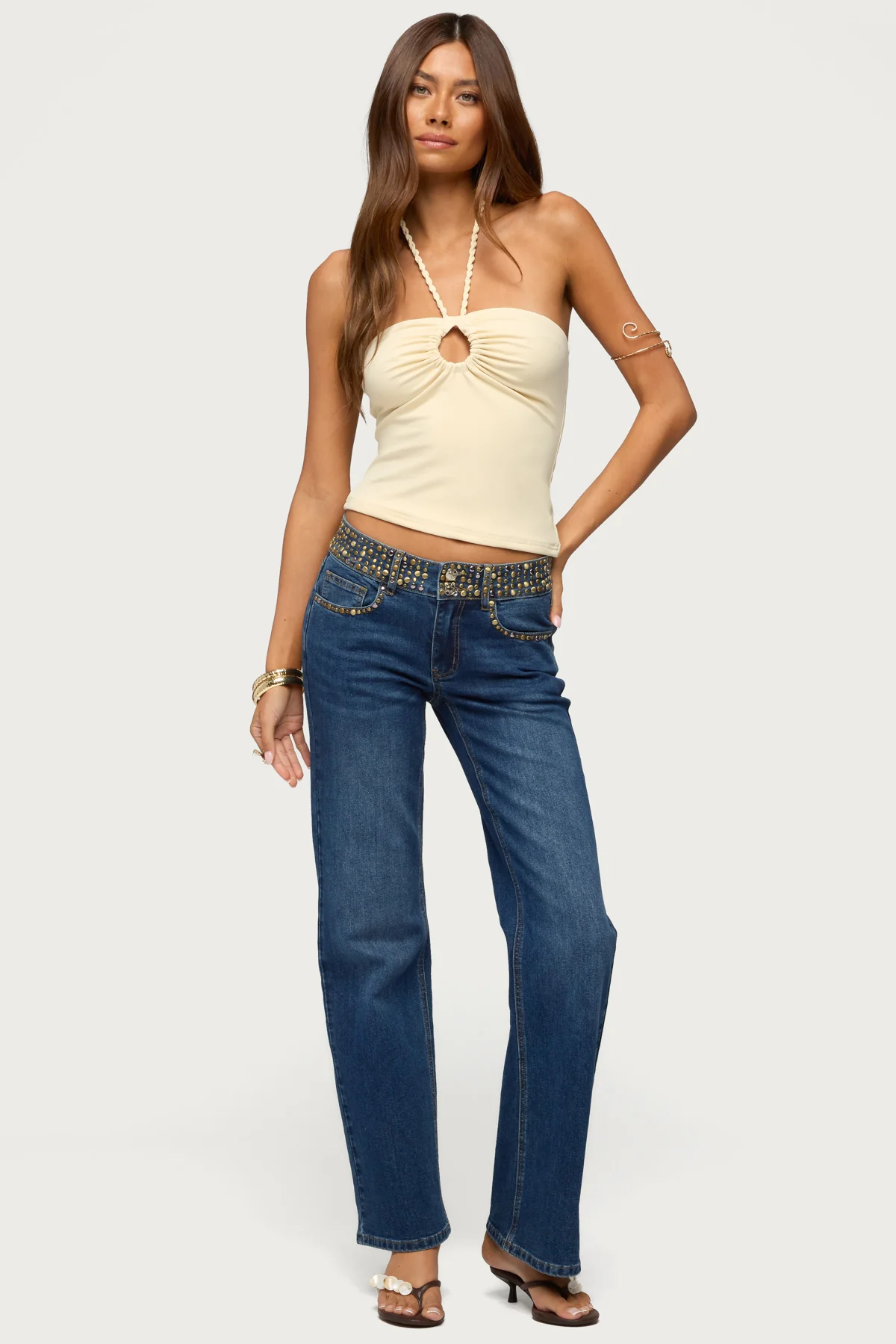 Rope Strap Keyhole Halter Top - Image 6