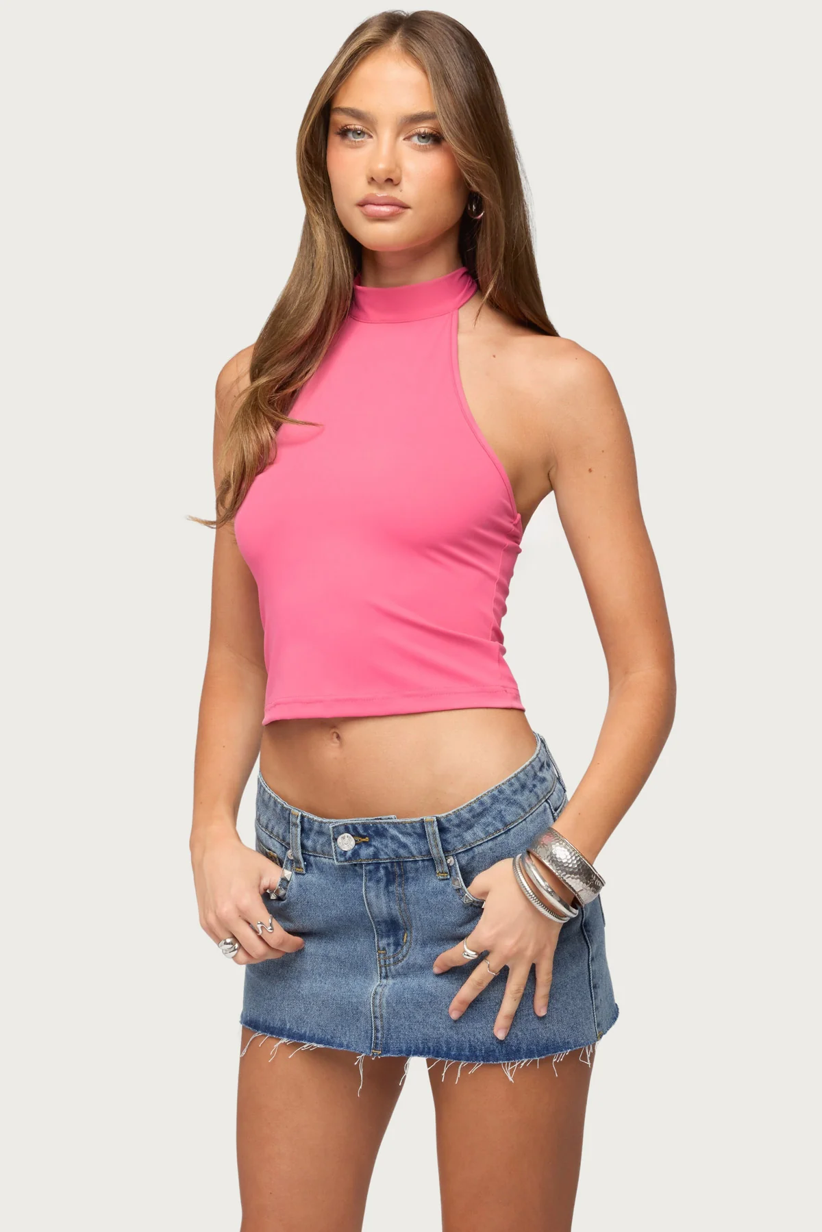 Ikara Backless High Neck Halter Top - Image 3