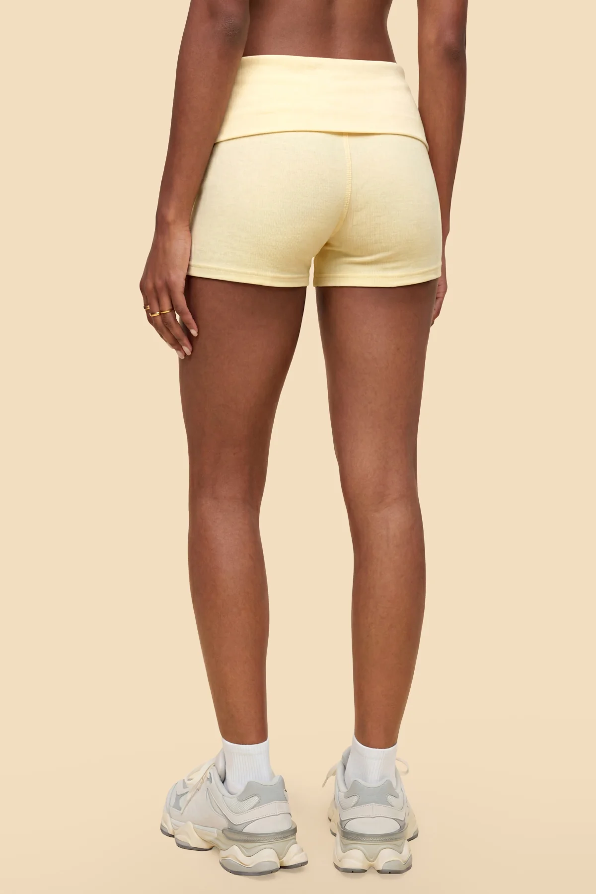 Audrea Ribbed Foldover Biker Shorts - Image 5