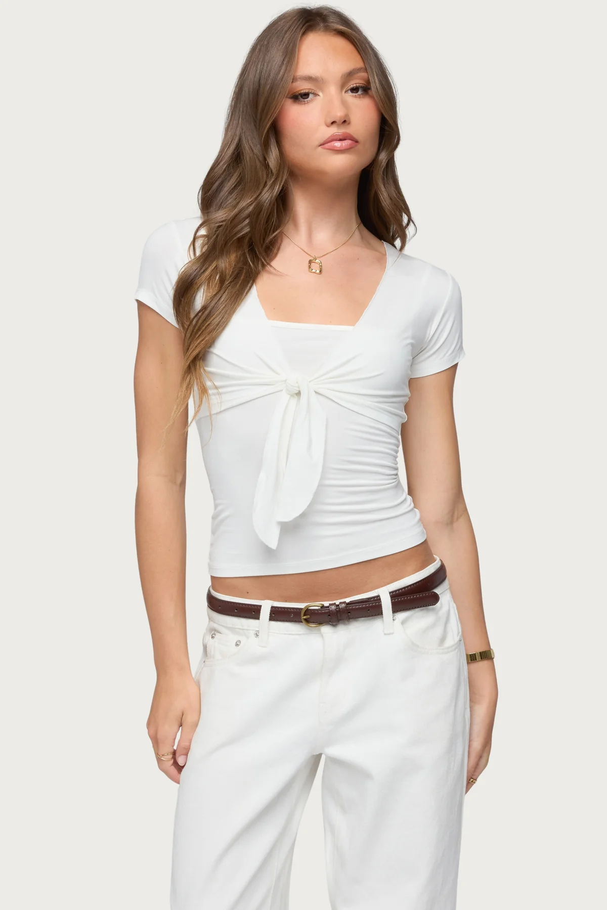 Malka Two Piece Tie Front Top