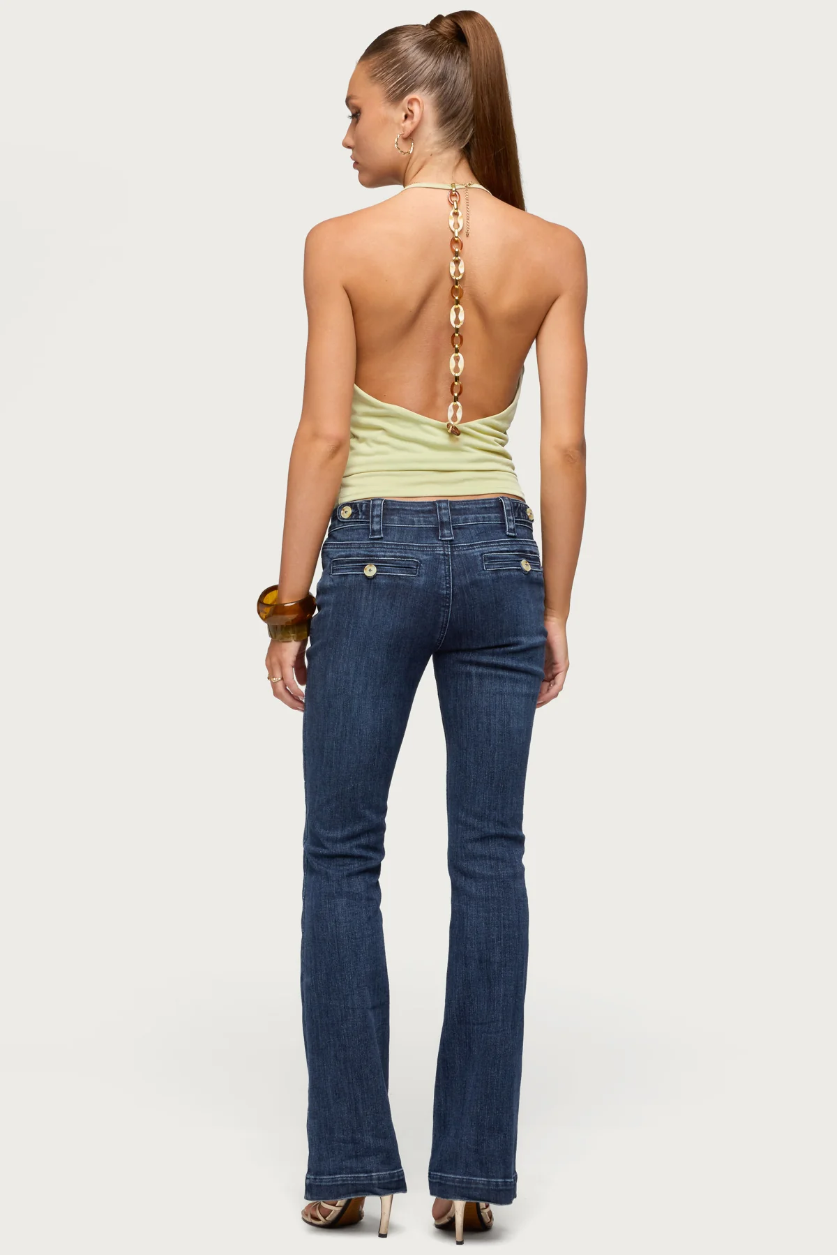 Solena Backless Chain Cowl Neck Top - Image 5