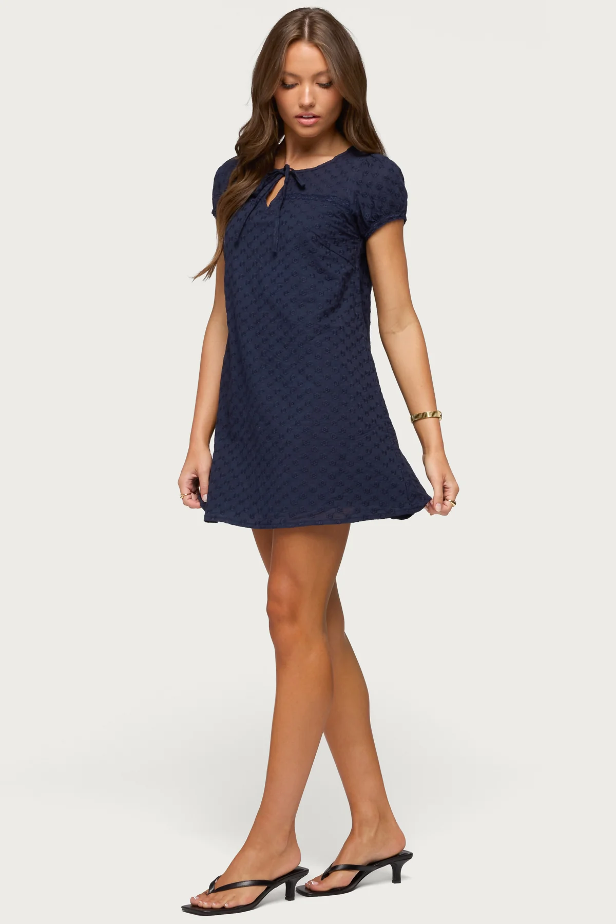 Mariella Lacey Eyelet Mini Dress - Image 4