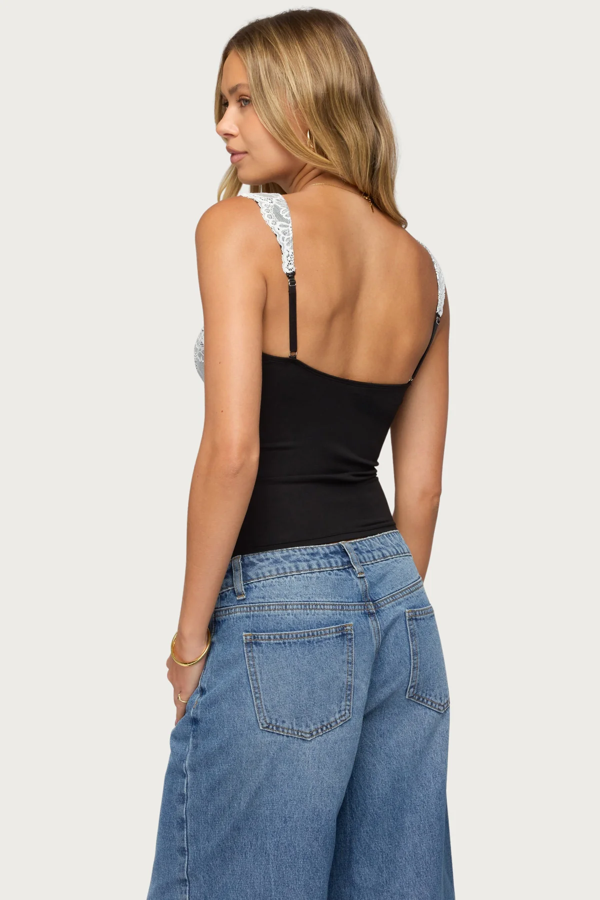 Troya Contrast Lacey Top - Image 5