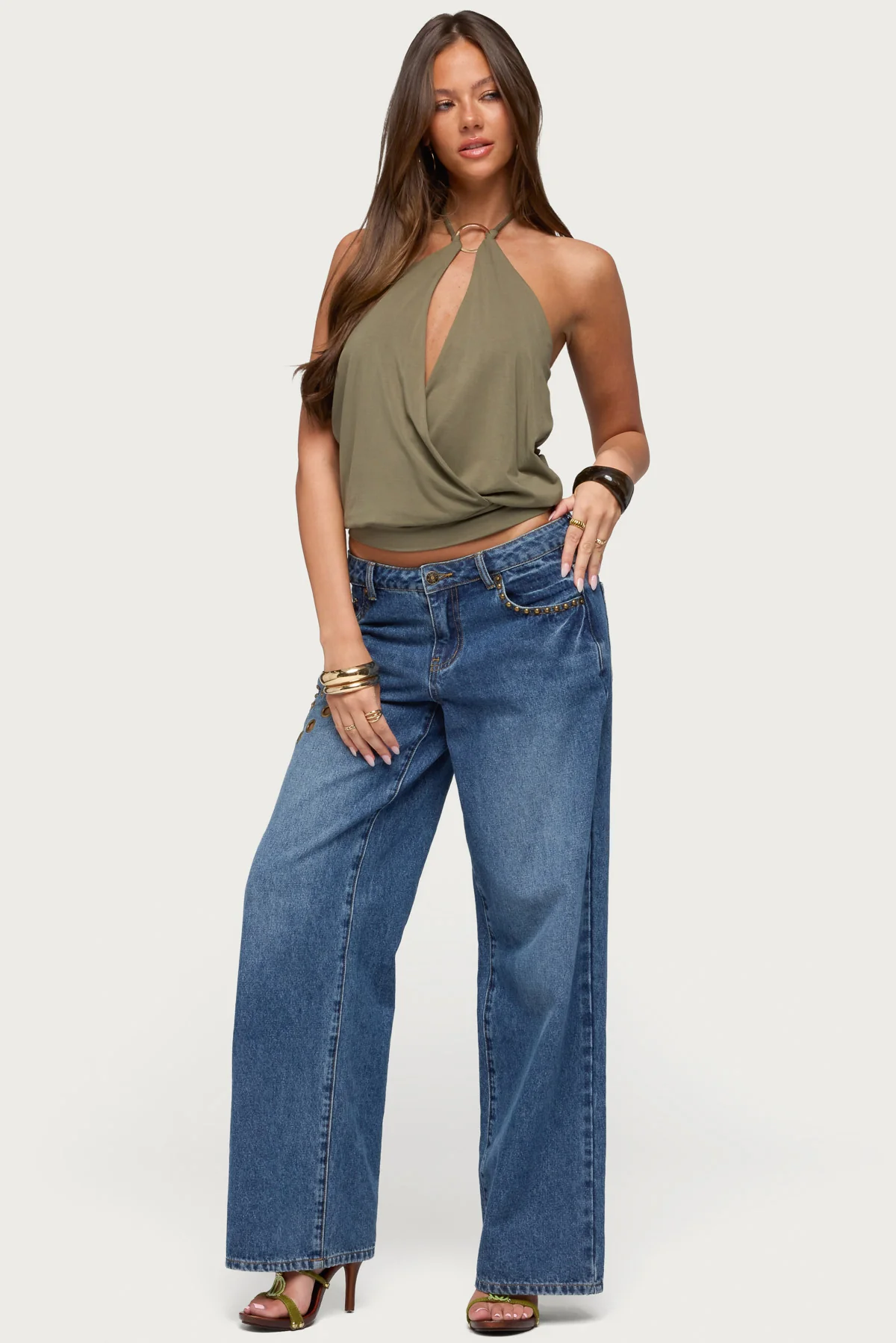 Metta Ring Cutout Halter Top - Image 4
