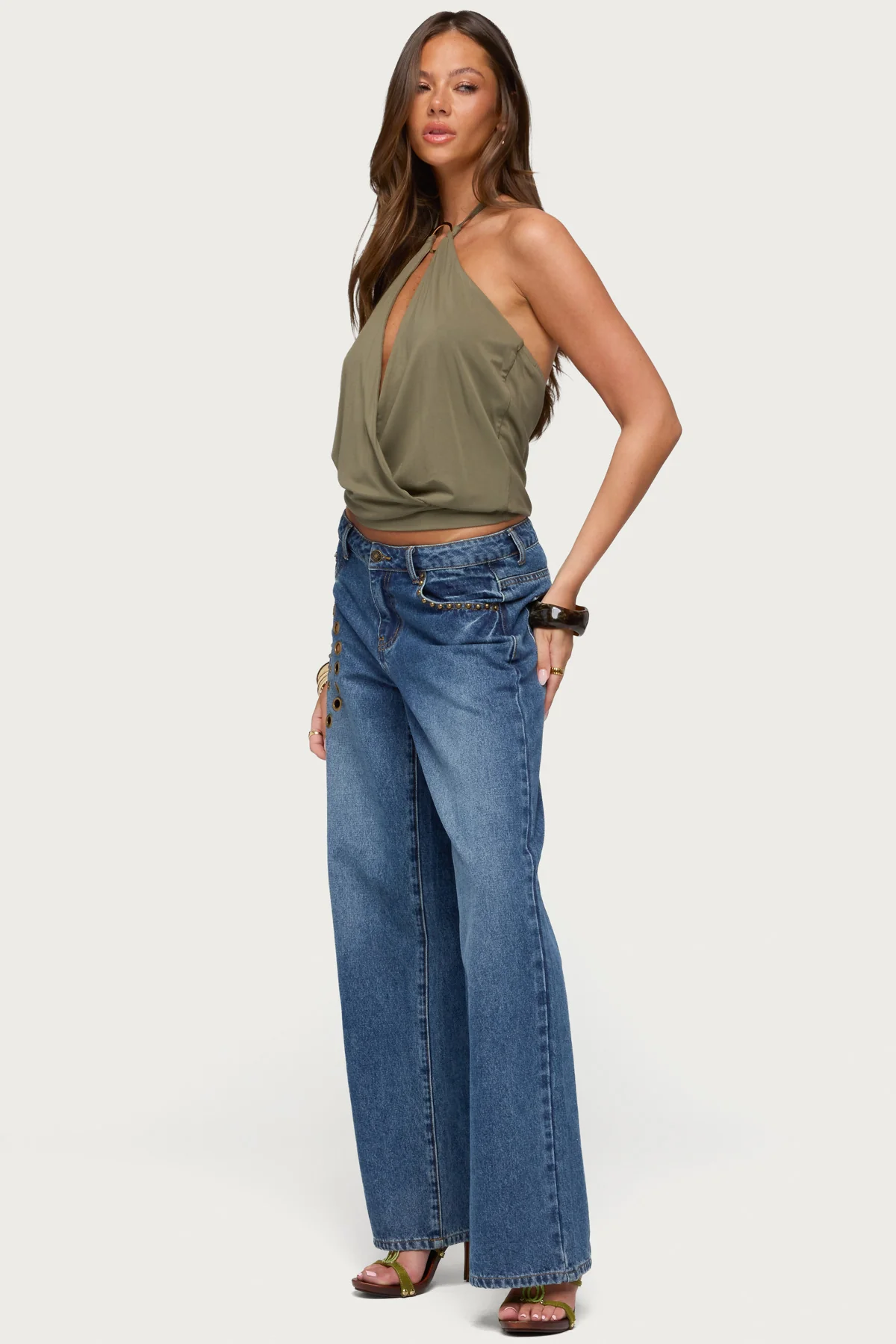 Metta Ring Cutout Halter Top - Image 5