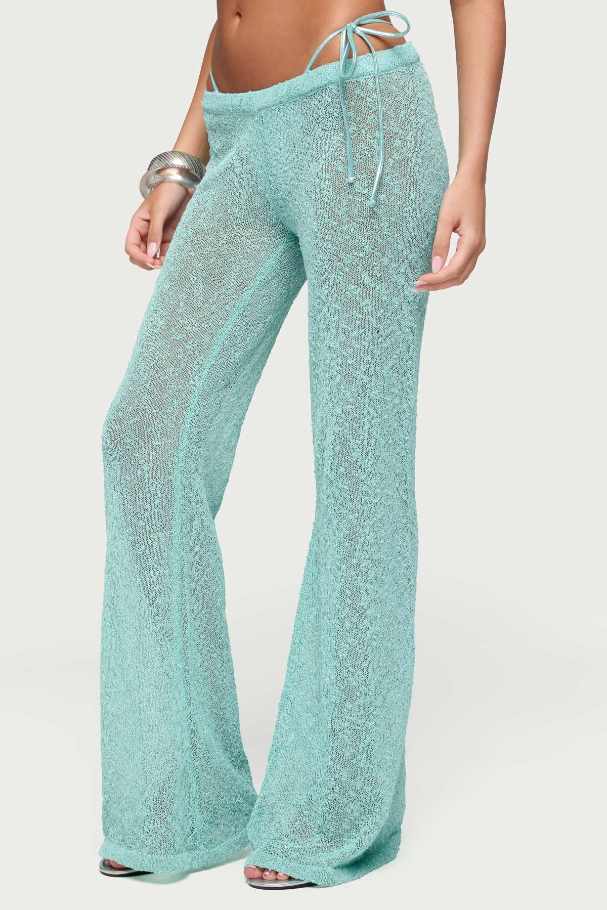 Bena Textured Knit Flared Pants - Image 3